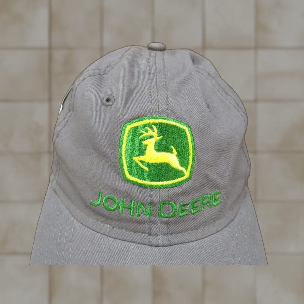 John Deere VTG John Deere Running Tractor equipment adjustable hat cap trucker Size ONE SIZE - 1 Thumbnail