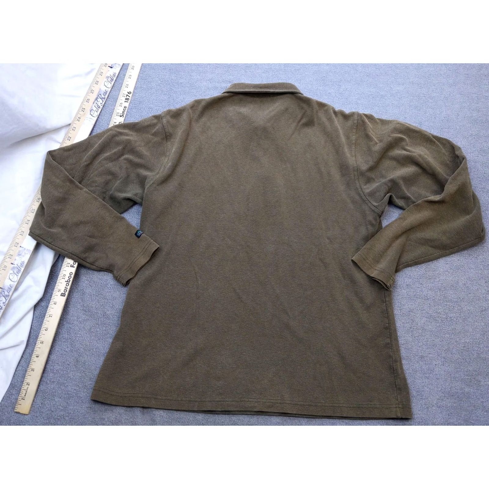 Manastash Manastash Sweater Mens Large Green 1/4 Zip Mock Neck Pullover Hemp Cotton Knit Pullover Knit Shirt Size US L / EU 52-54 / 3 - 6 Thumbnail