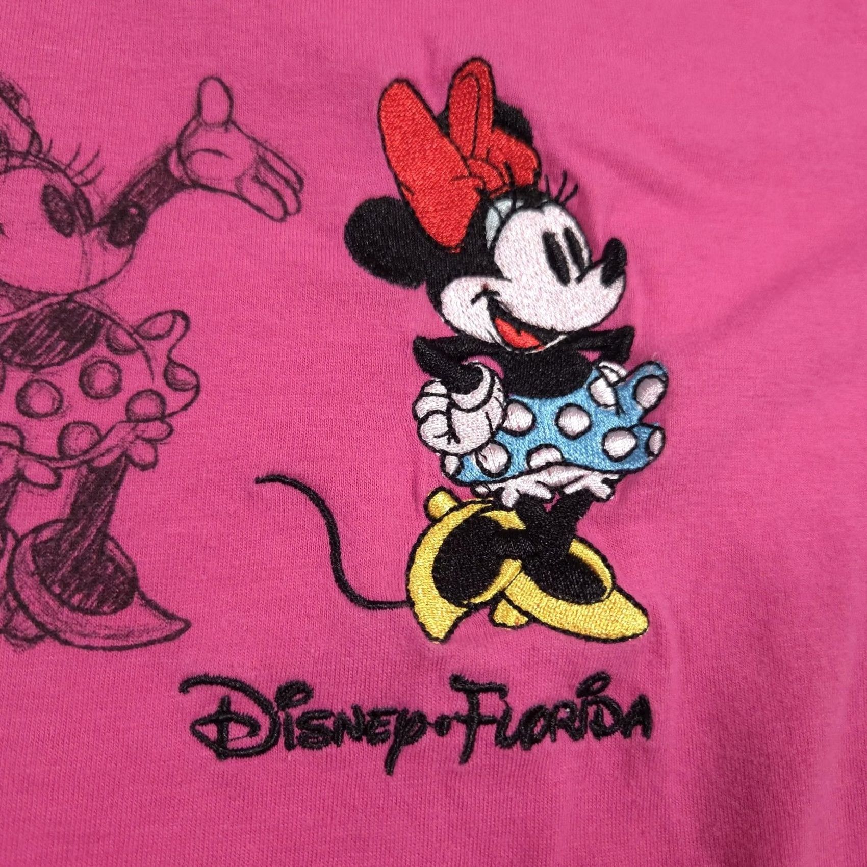 Disney VINTAGE Disney Minnie Mouse Shirt Womens Medium Florida Cartoon Tee Embroidered Graphic Size M / US 6-8 / IT 42-44 - 4 Thumbnail