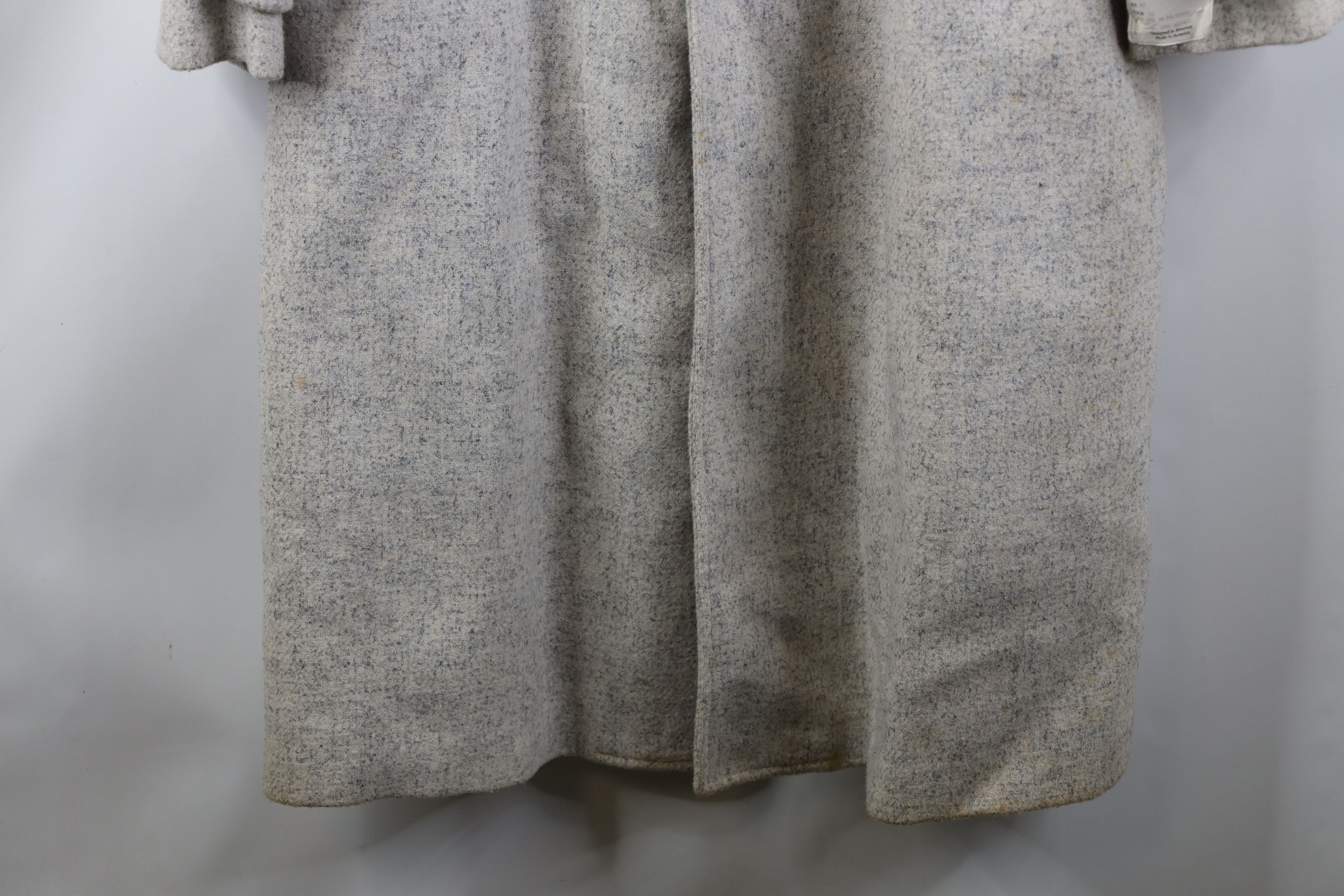 Vintage Deadstock Vintage 70s Wool Tweed Overcoat Jacket Gray USA Size US XXL / EU 58 / 5 - 4 Thumbnail