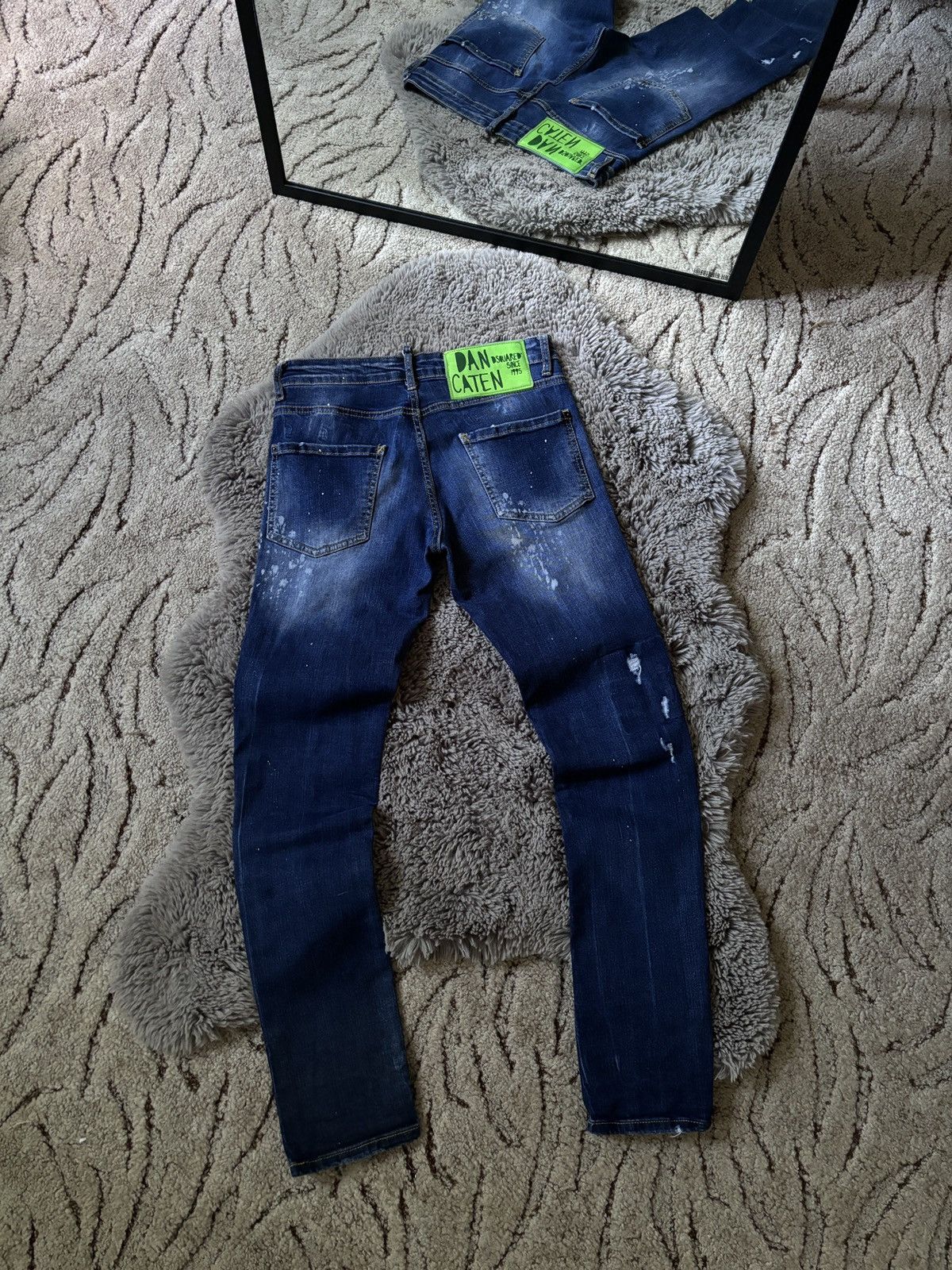Dsquared2 jeans Painted Distressed slim fit blue denim