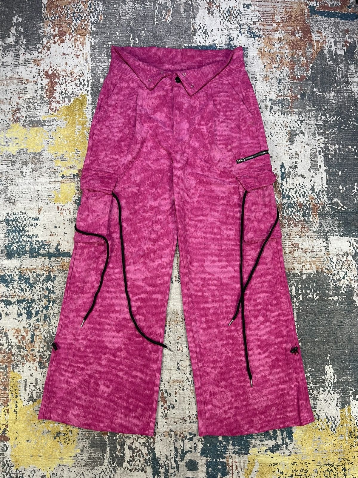 Japanese Brand Trendy🔥High Waist Flared Baggy Cargo Pants Size 32" / US 10 / IT 46 - 3 Thumbnail