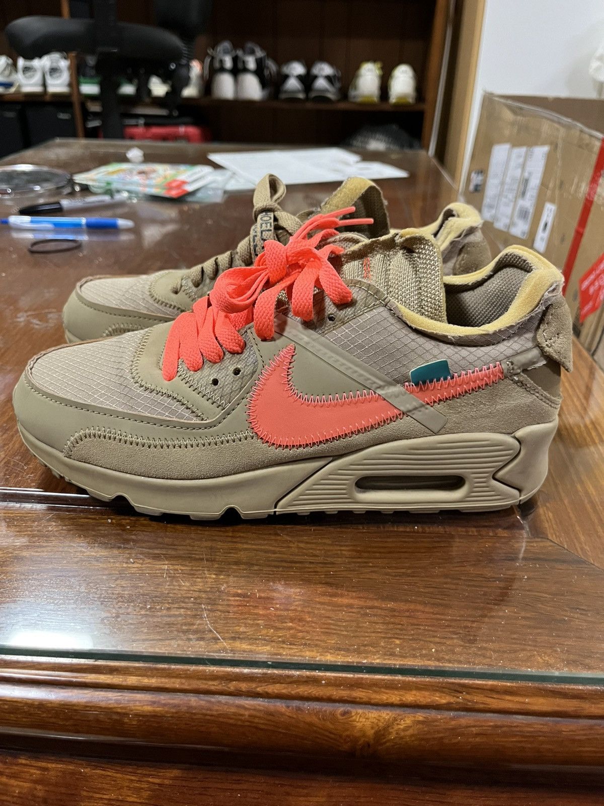 Nike × Off-White Off white air max 90 desert ore size 6 Size US 6 / EU 39 - 2 Thumbnail