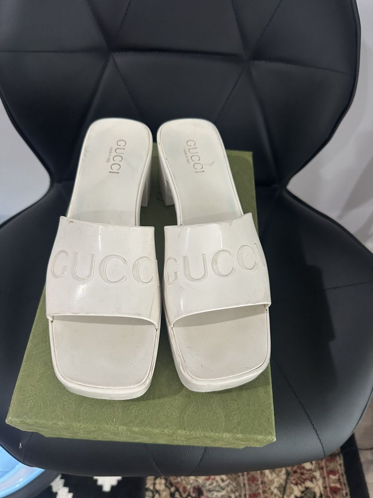 Gucci Gucci rubber heels Size US 8 / IT 38 - 1 Thumbnail