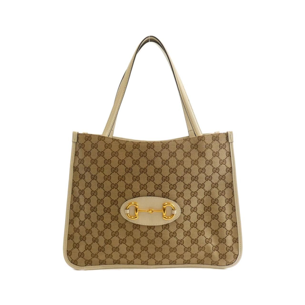 Gucci Gucci Gucci Horsebit 1955 GG Canvas Leather Shoulder Bag Textile Tote Bag 623694GY5OG DUTY FREE for USA Size ONE SIZE - 1 Thumbnail