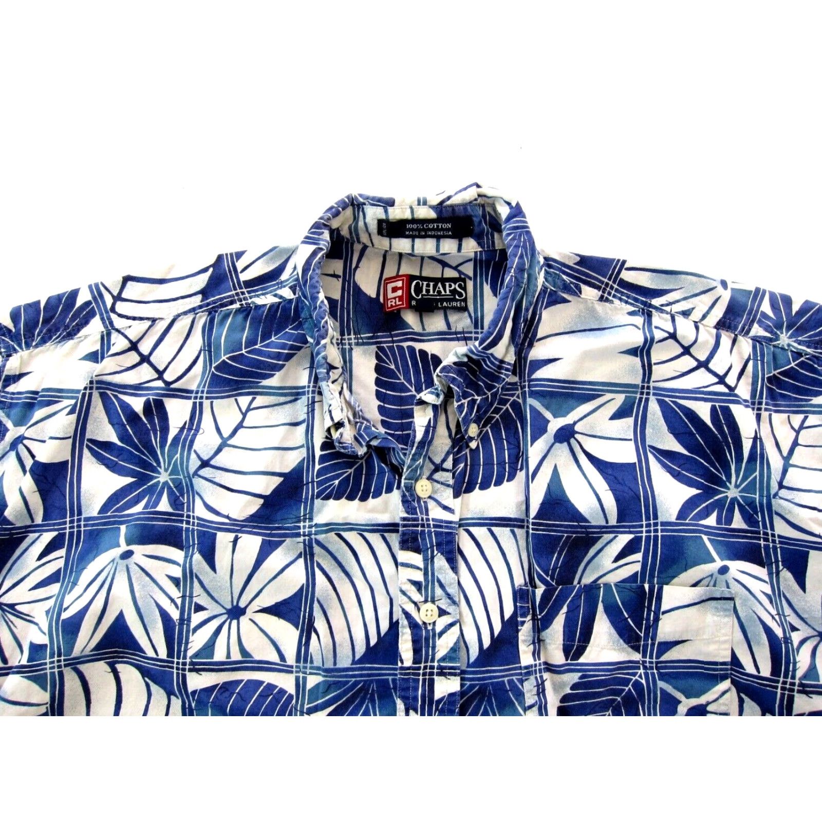 Ralph Lauren VINTAGE Ralph Lauren Chaps Shirt Men XL Floral Blue Size US XL / EU 56 / 4 - 4 Thumbnail
