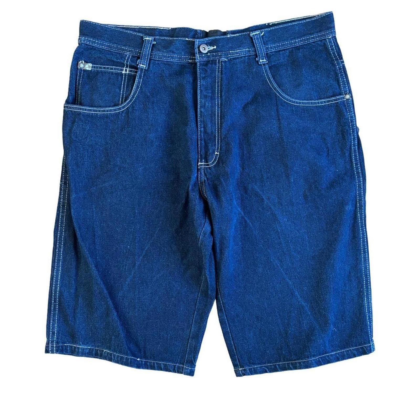 Southpole Southpole Baggy Denim Shorts 36 Dark Blue Size US 36 / EU 52 - 3 Thumbnail
