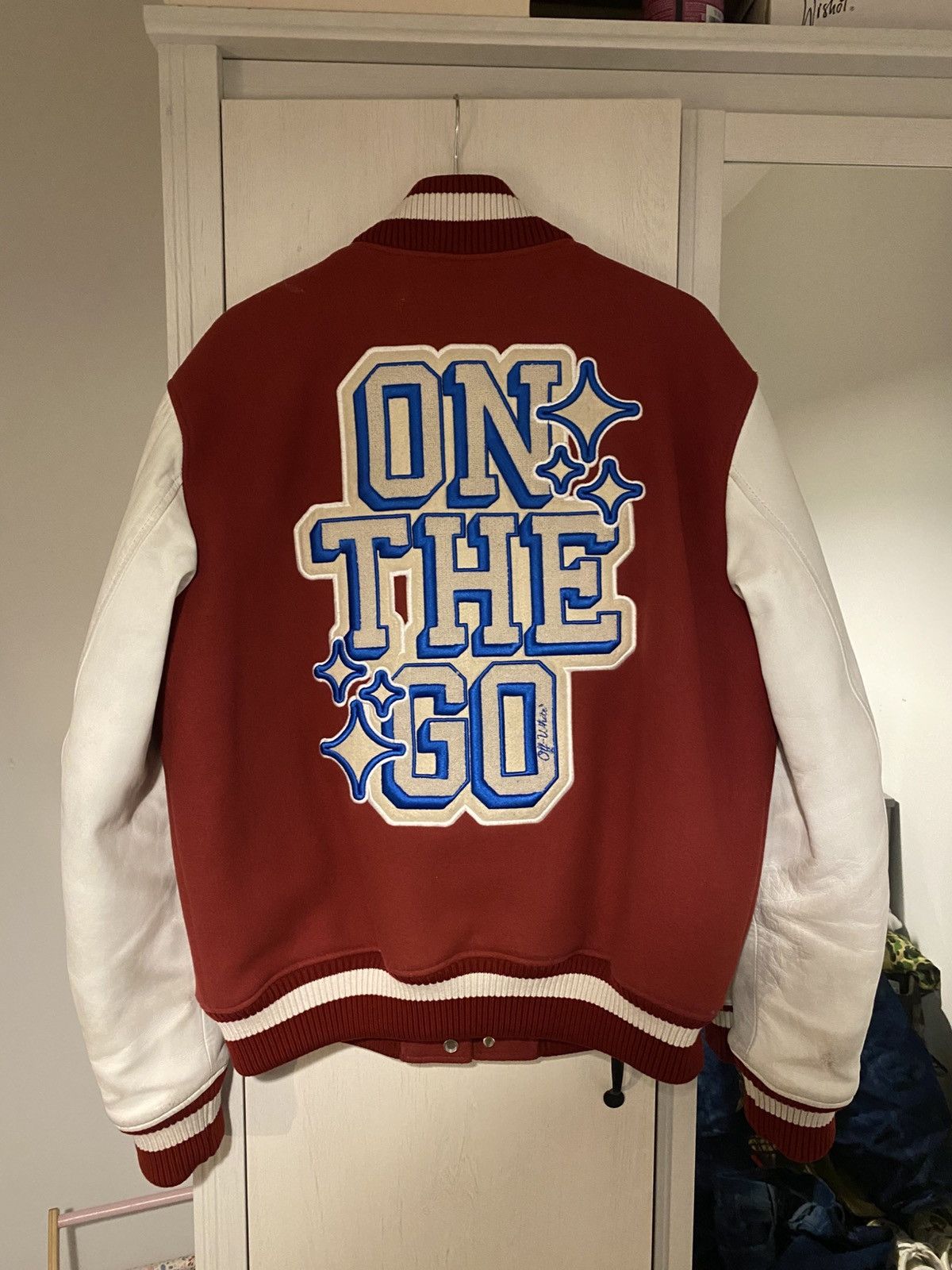 Off-White Off White Varsity leather ON THE GO Jacket Size US L / EU 52-54 / 3 - 6 Thumbnail