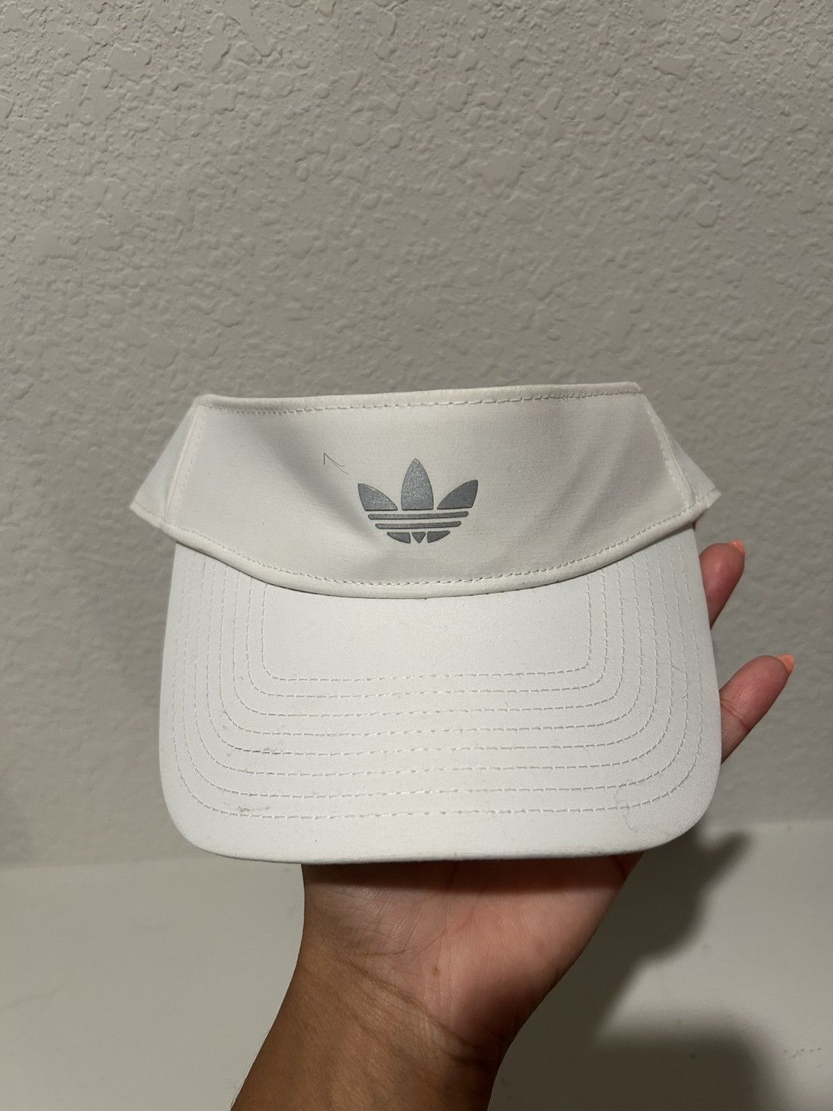 Adidas White Adidas Visor Size ONE SIZE - 1 Thumbnail