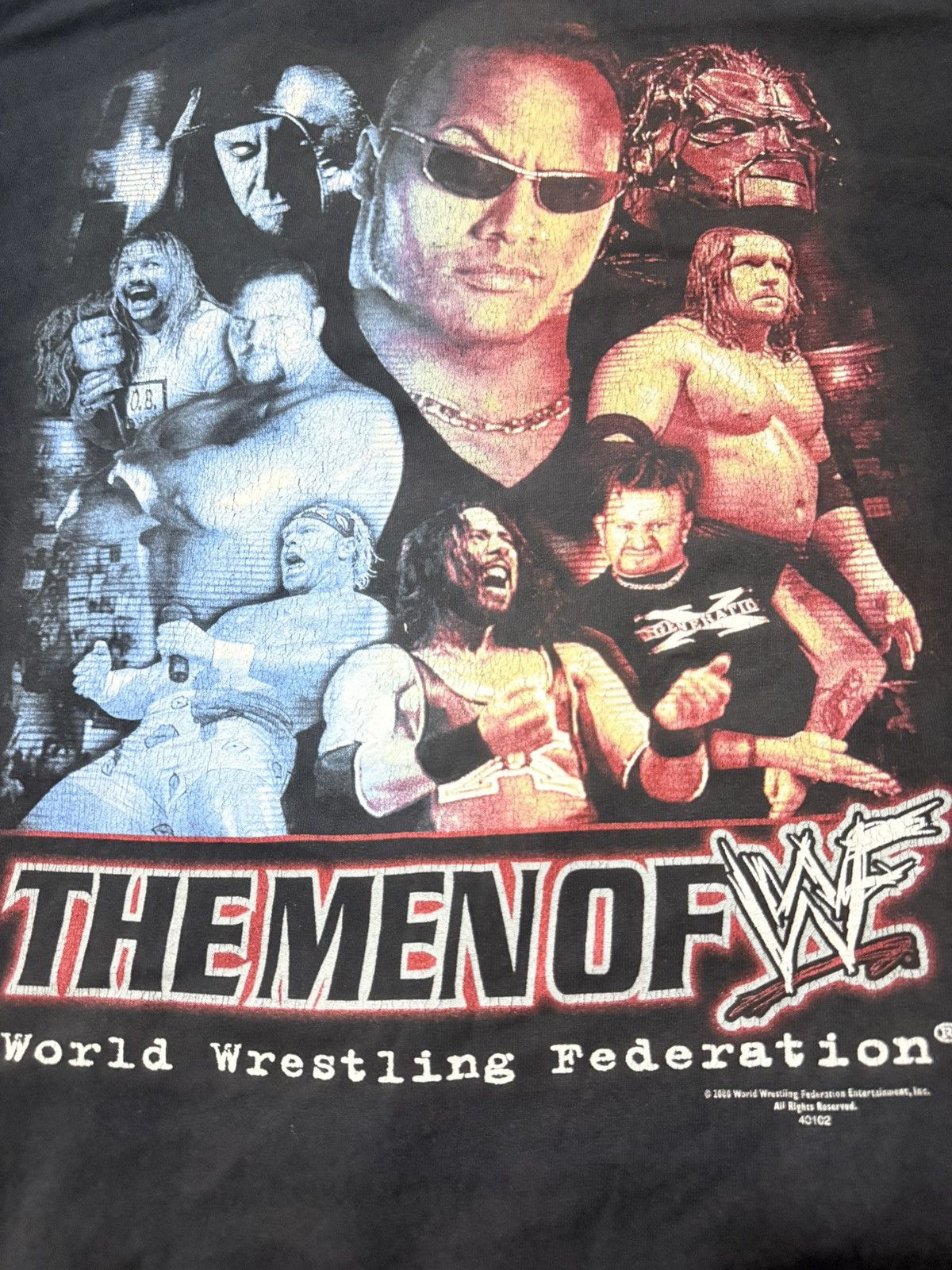 WWF Vintage 00s WWF MEN OF WWF 2000 T-Shirt Size US L / EU 52-54 / 3 - 3 Thumbnail