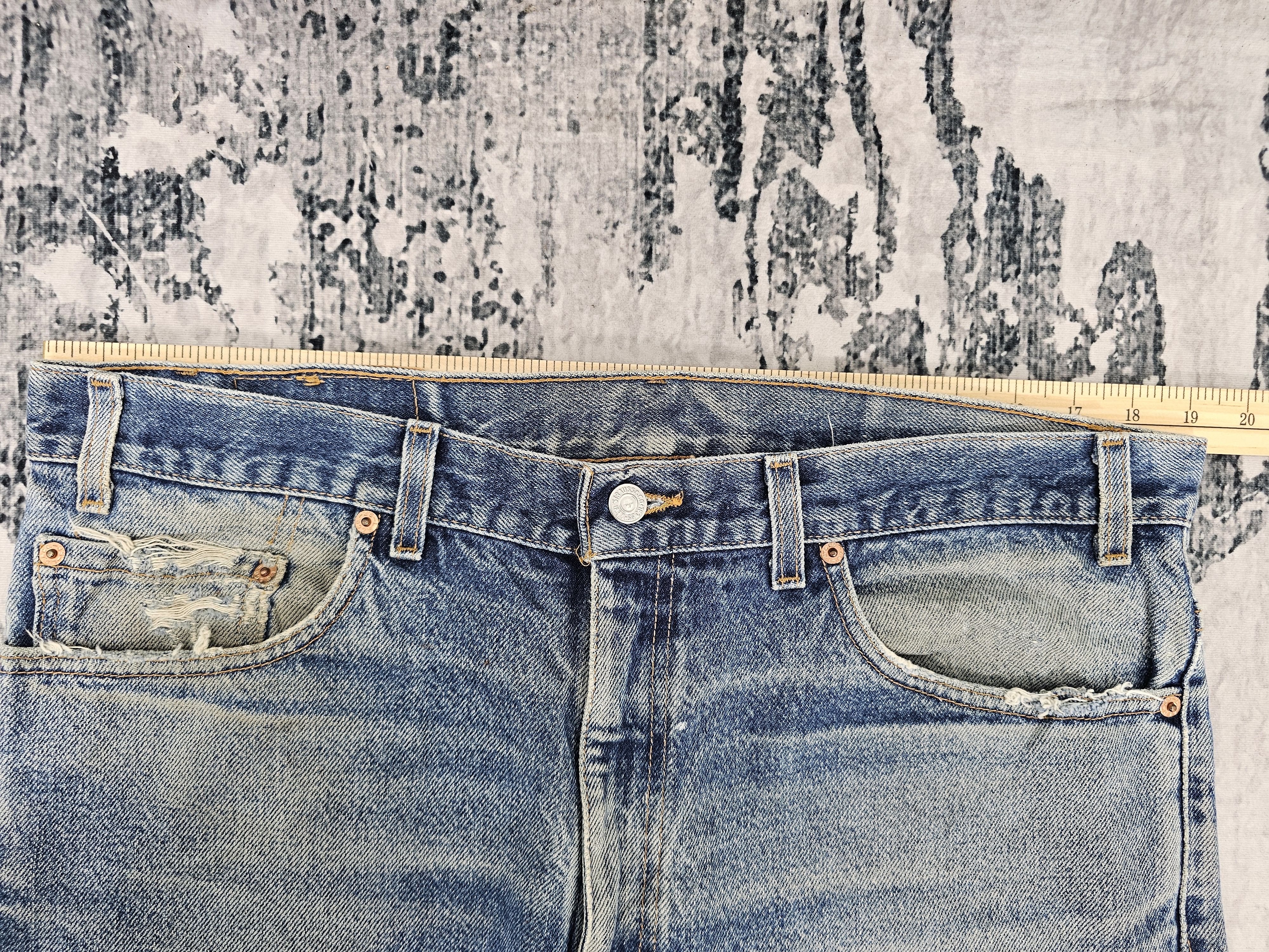 Levi's Vintage Clothing Vtg LEVIS 517 Boot Cut Flare Made In USA Ripped Jeans L0535 Size US 38 / EU 54 - 20 Thumbnail