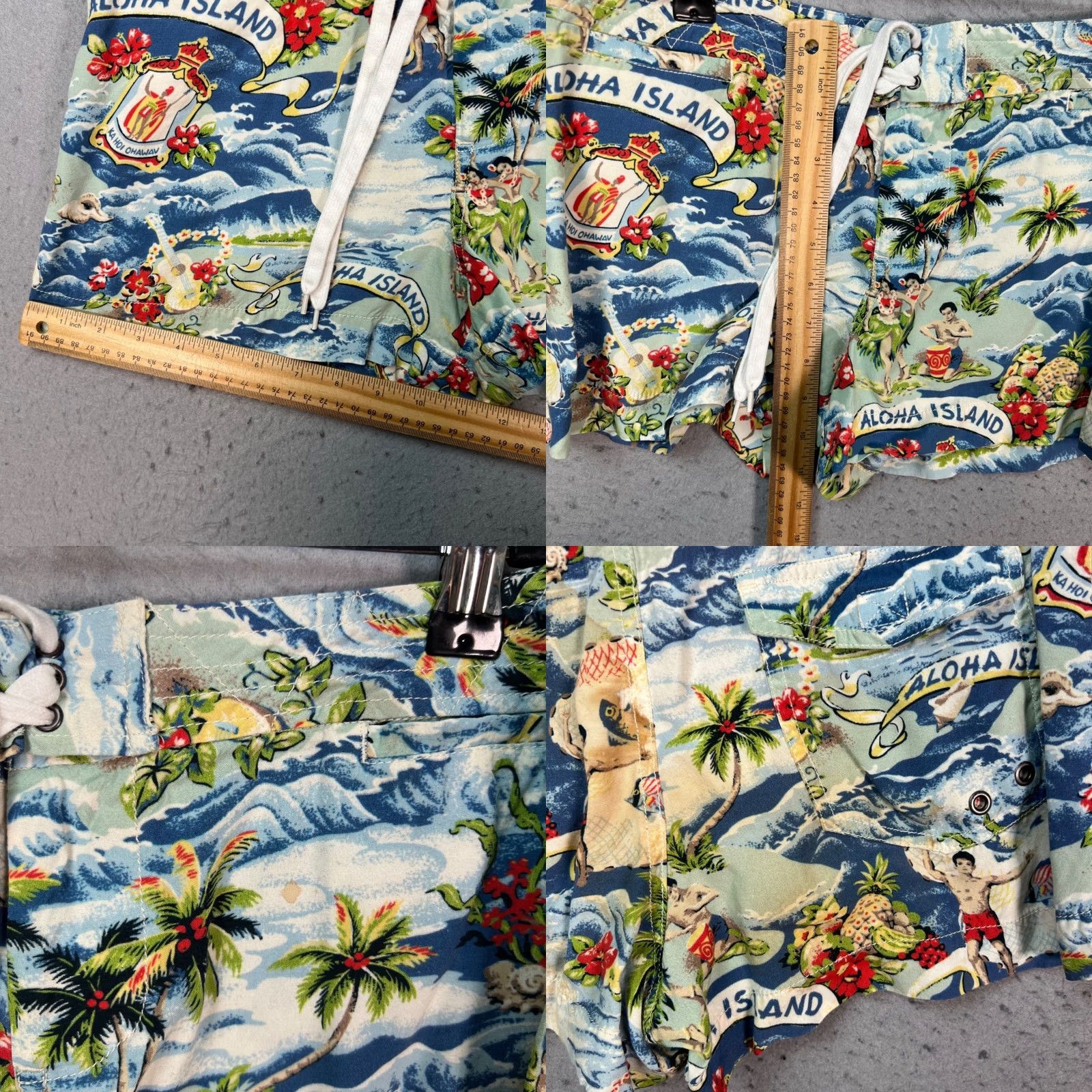 Ralph Lauren Ralph Lauren Rugby Womens 8 Aloha Island Print Shorts Tropical Beach Blue Chino Summer Vintage Womens Size 30" / US 8 / IT 44 - 8 Thumbnail