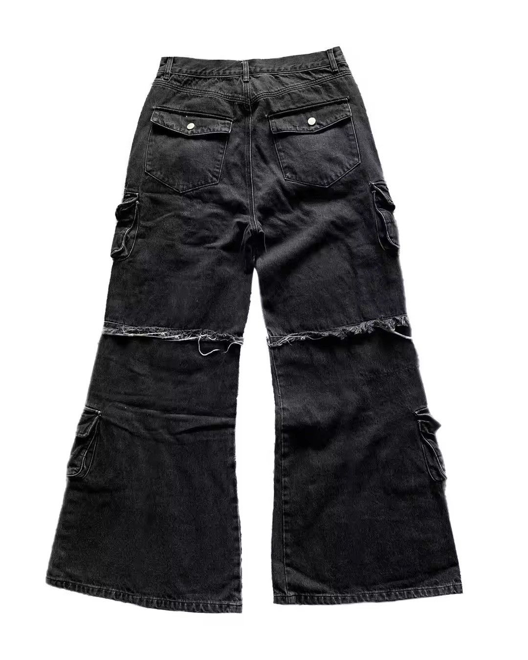 Jean × Vintage Washed Baggy Design Multi-Pocket Denim Pants Size US 34 / EU 50 - 2 Thumbnail