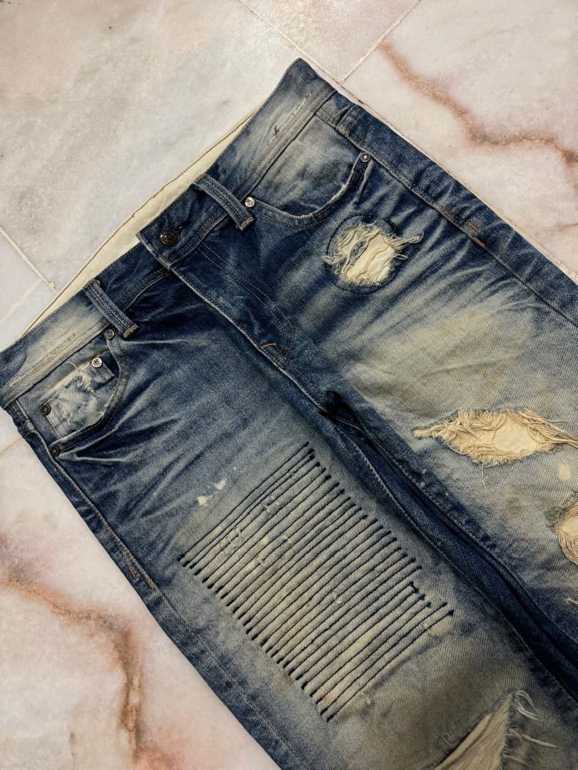 Undercover Insane💥Sashiko Boro 90s Japanese Kapital Style Distress Jean Size US 30 / EU 46 - 6 Thumbnail