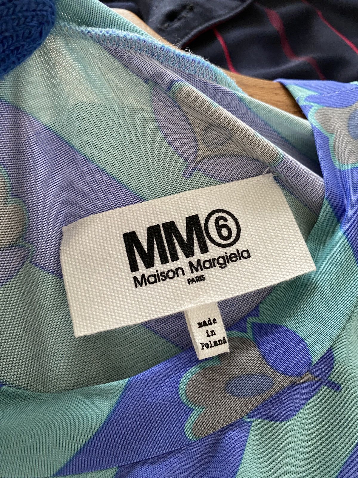 Maison Margiela MM6 Floral Motif Stripe Casual Rayon T Shirt Size M / US 6-8 / IT 42-44 - 8 Thumbnail