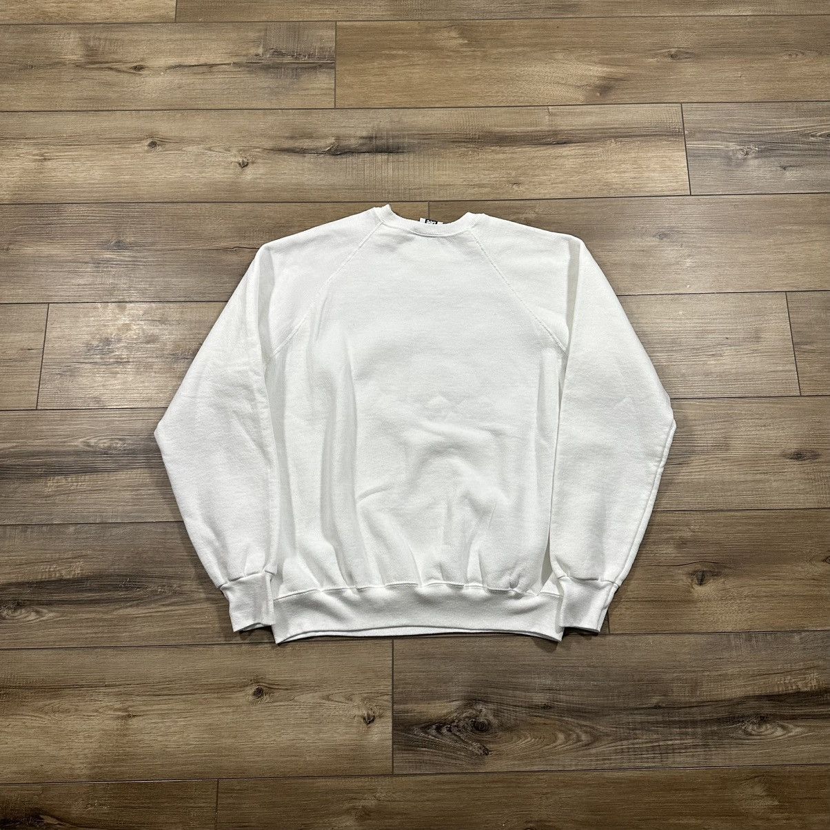 Lee Vintage 90s White Blank Made in USA Crewneck Sweatshirt Size US XXL / EU 58 / 5 - 4 Thumbnail