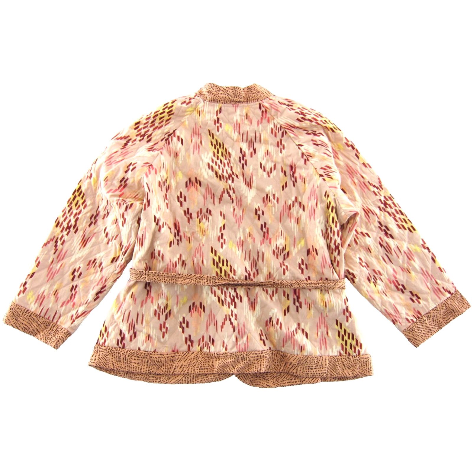 Vintage VINTAGE Knox Rose Pink Motif Quilted Cotton Pocket Tie Blazer Jacket Women XXL Size XXL / US 16-18 / IT 52-54 - 2 Thumbnail