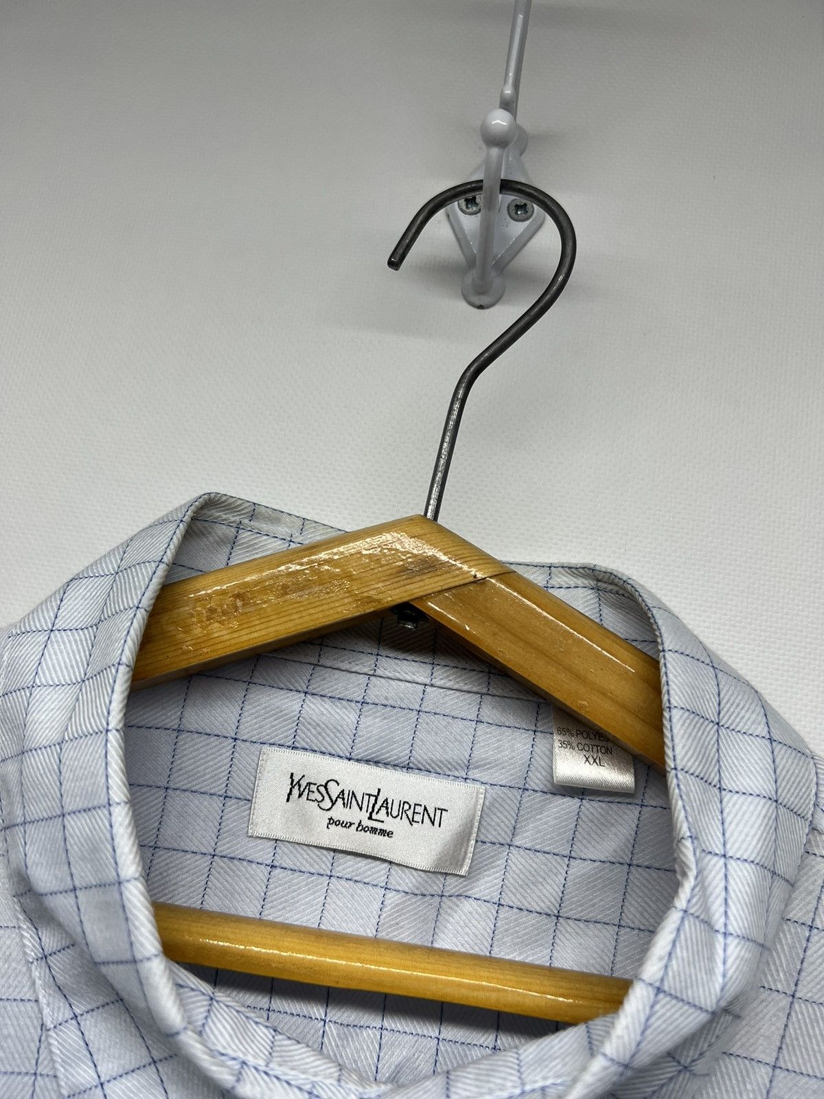 Vintage × Yves Saint Laurent Vintage Y2k Yves Saint Laurent YSL Striped Shirt 00’s Size US XXL / EU 58 / 5 - 6 Thumbnail