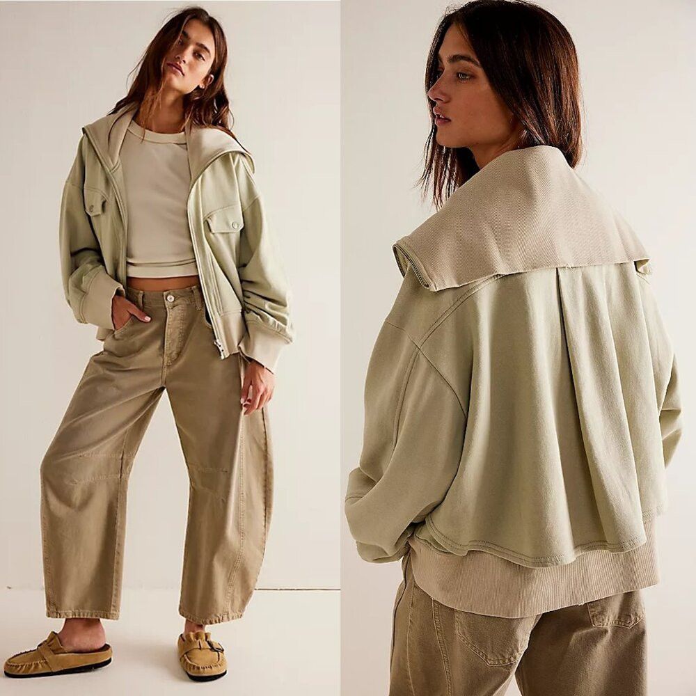 Free People New Free People Addison Cotton Jacket Size L Size L / US 10 / IT 46 - 1 Thumbnail