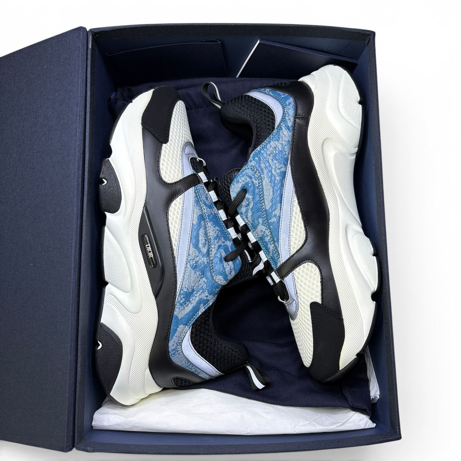 Dior Dior B22 Sneaker ‘Blue Reflective / Python’ | Size 42 (US 9) Size US 9 / EU 42 - 3 Thumbnail