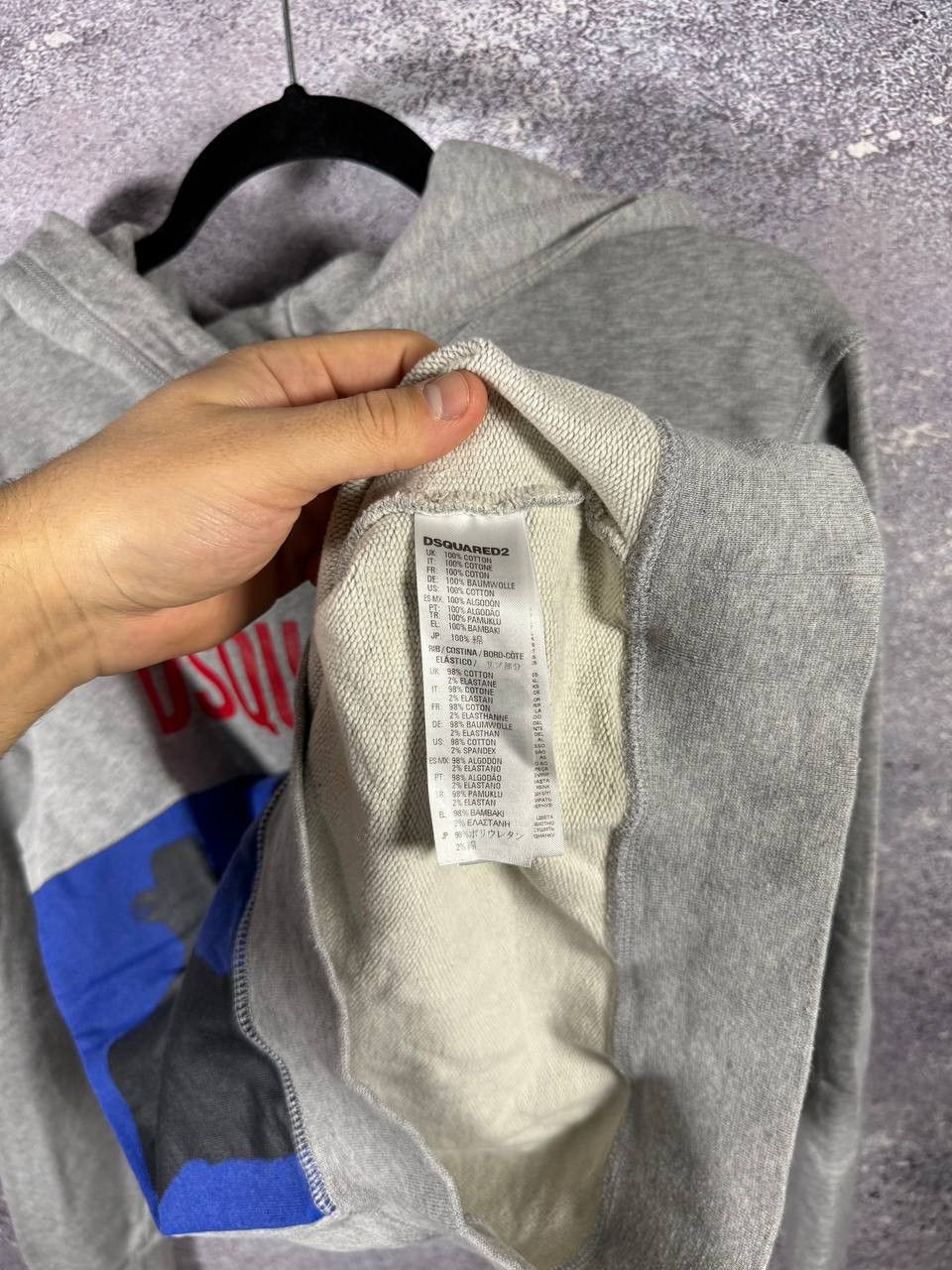Dsquared2 × Vintage Dsquared2 Printed Logo Gray Hoodie Men's Small Size US S / EU 44-46 / 1 - 8 Thumbnail