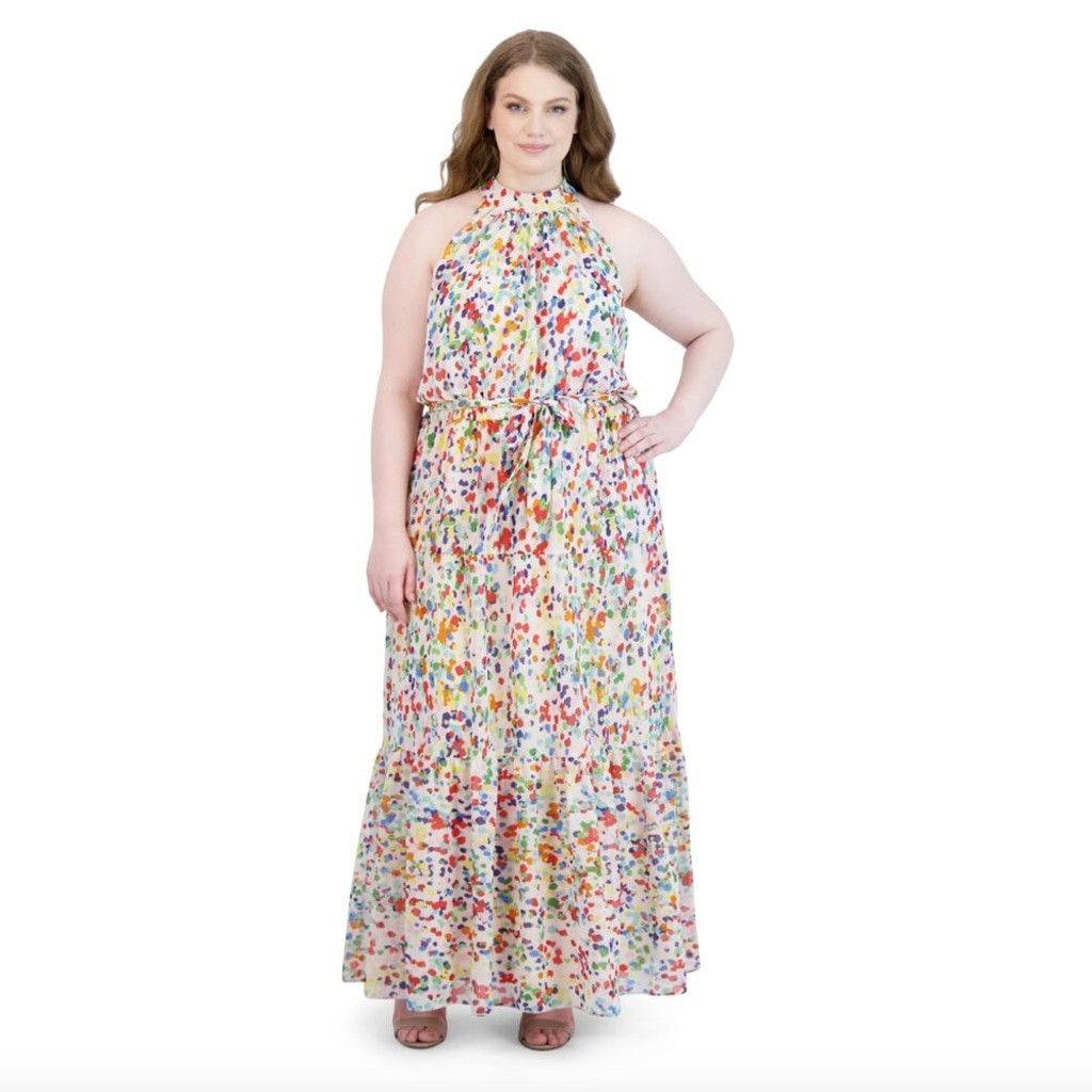 Other JULIA JORDAN MOCK NECK HALTER DRESS: Size 14W Size XL / US 12-14 / IT 48-50 - 2 Thumbnail