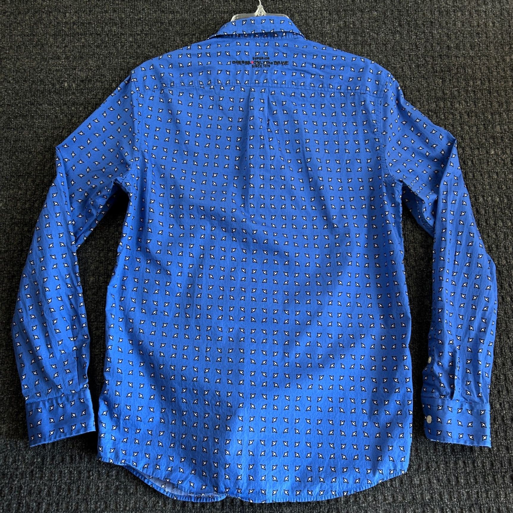Diesel VINTAGE Diesel Button-Up Shirt Long Sleeve Blue All Over Print M Brav e Size US M / EU 48-50 / 2 - 4 Thumbnail