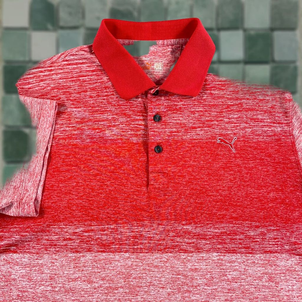 Puma PUMA Polo Shirt Men XL Red Stripe Performance UPF 40 Golf SS NWOT Size US XL / EU 56 / 4 - 1 Thumbnail