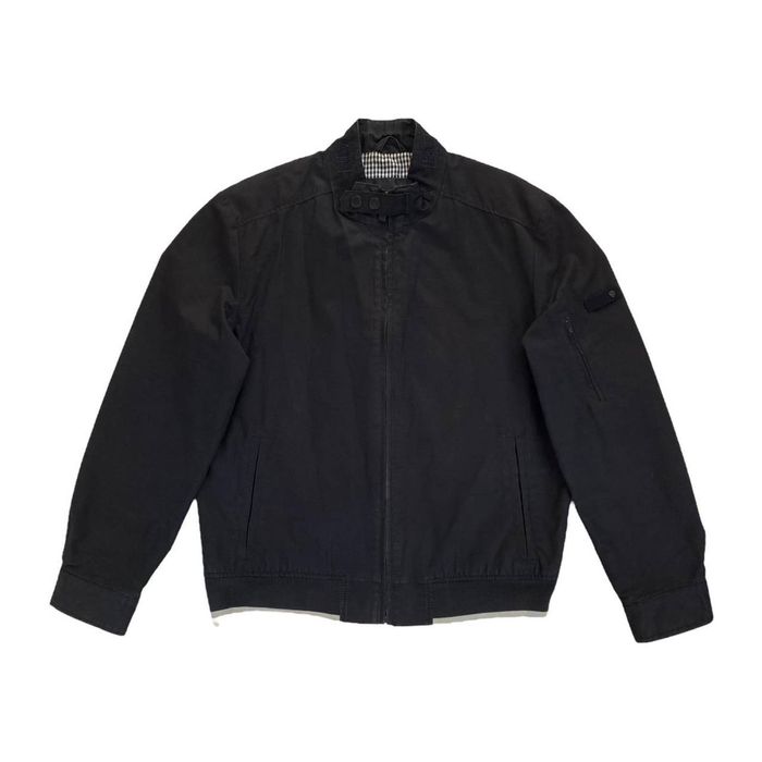 Ben Sherman Ben Sherman Black Mod Bomber Harrington Jacket Plus Size ...