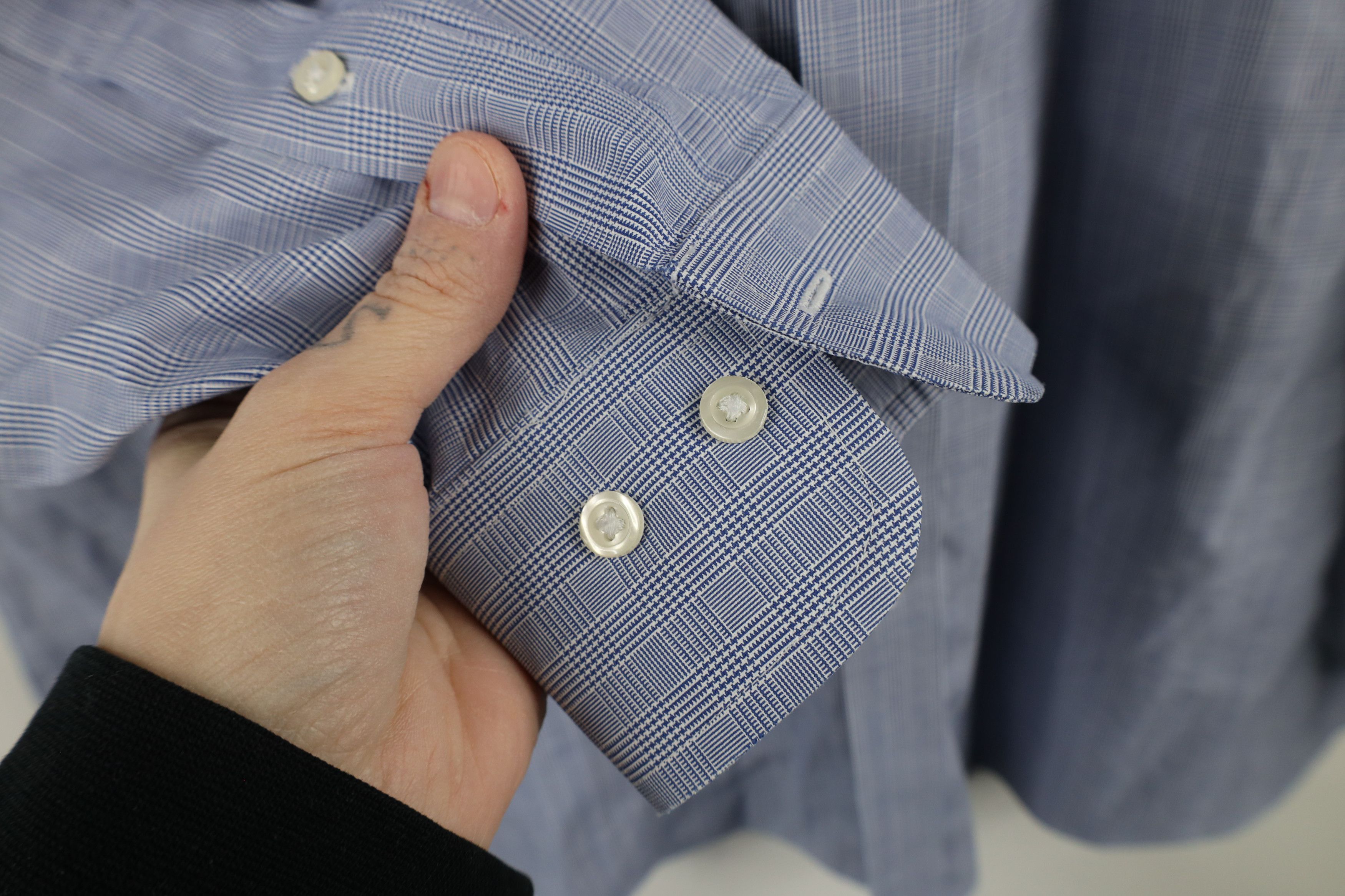 Brooks Brothers × Vintage Vintage 90s Brooks Brothers Non Iron Button Shirt Blue Plaid Size US M / EU 48-50 / 2 - 6 Thumbnail