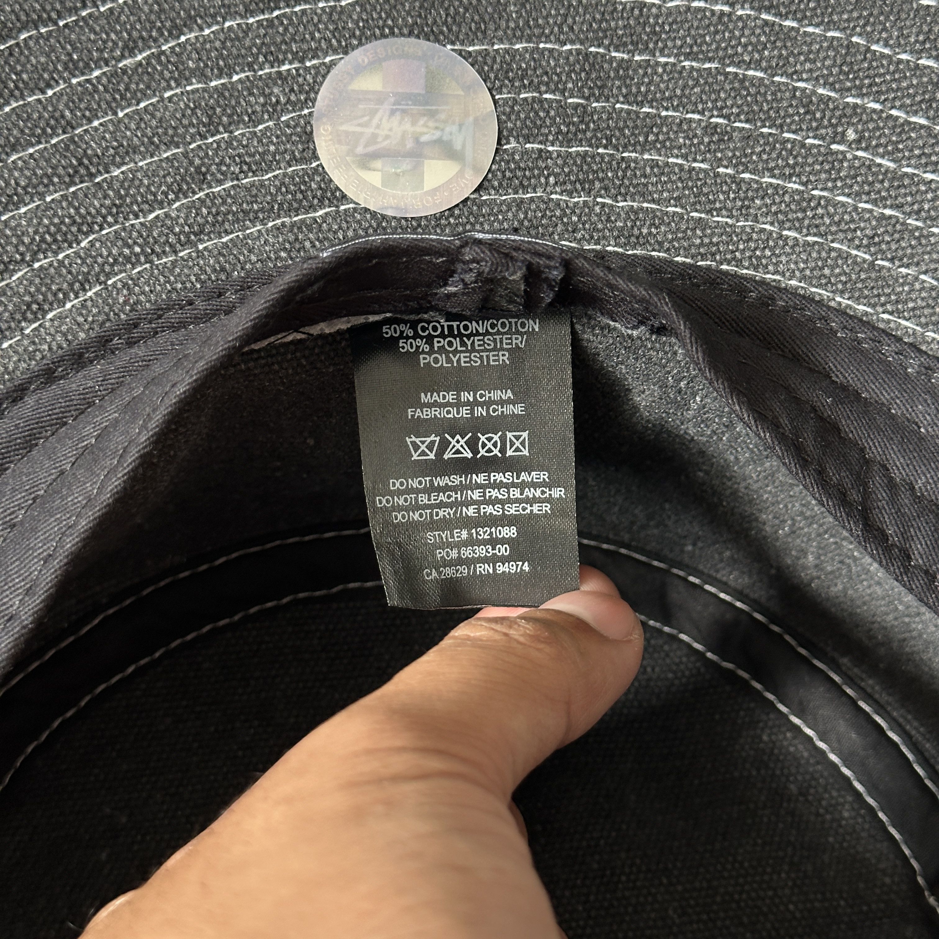 Stussy STUSSY BUCKET HAT WORKGEAR BLACK Size ONE SIZE - 5 Thumbnail
