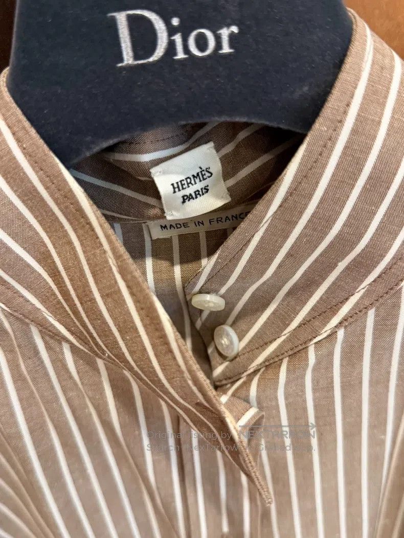 Hermes Hermes Long Striped Shirt Size XXS / US 00 / IT 34 - 3 Thumbnail