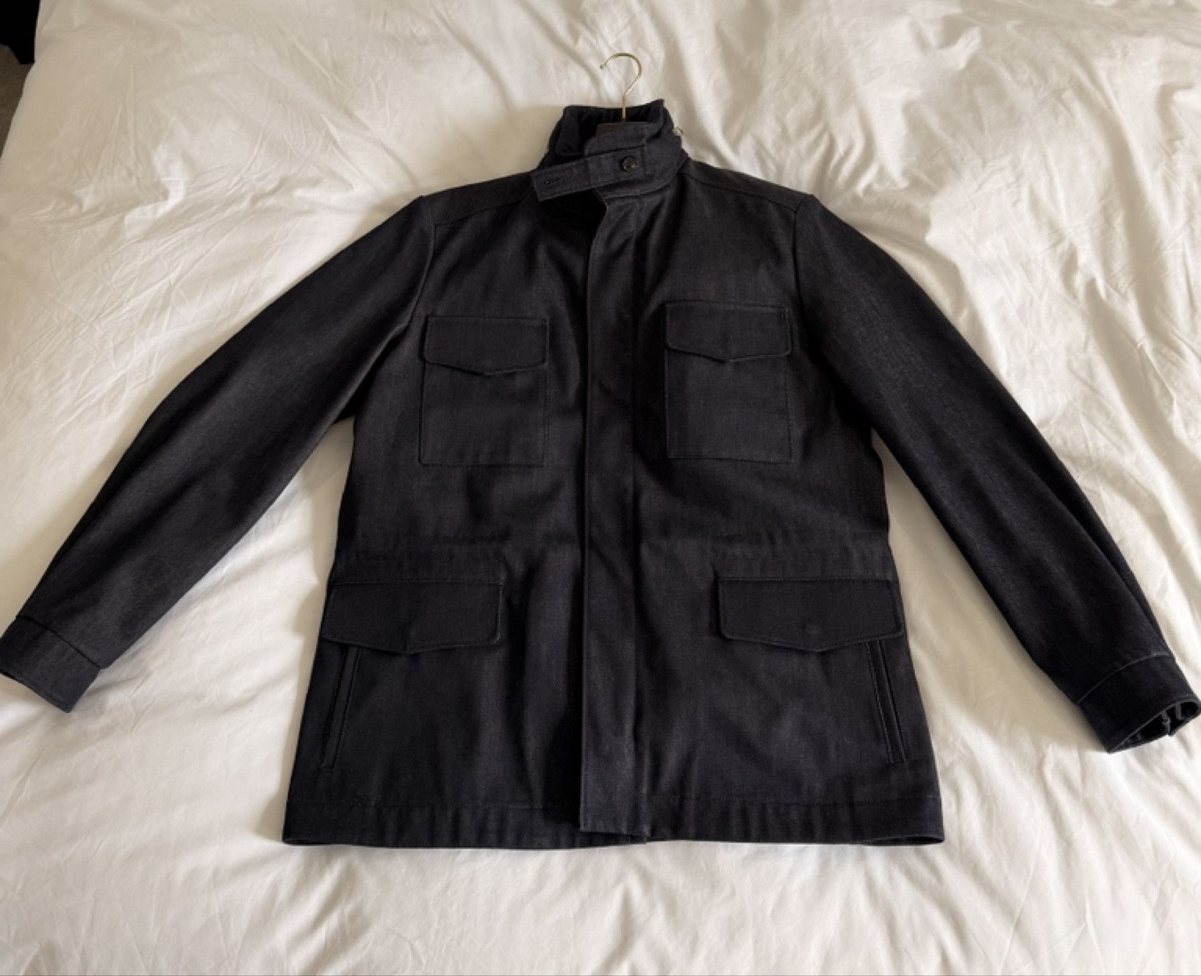 Loro Piana Traveller Field Jacket — CashDenim® "Shadow Blue Reactive" Size US L / EU 52-54 / 3 - 2 Thumbnail