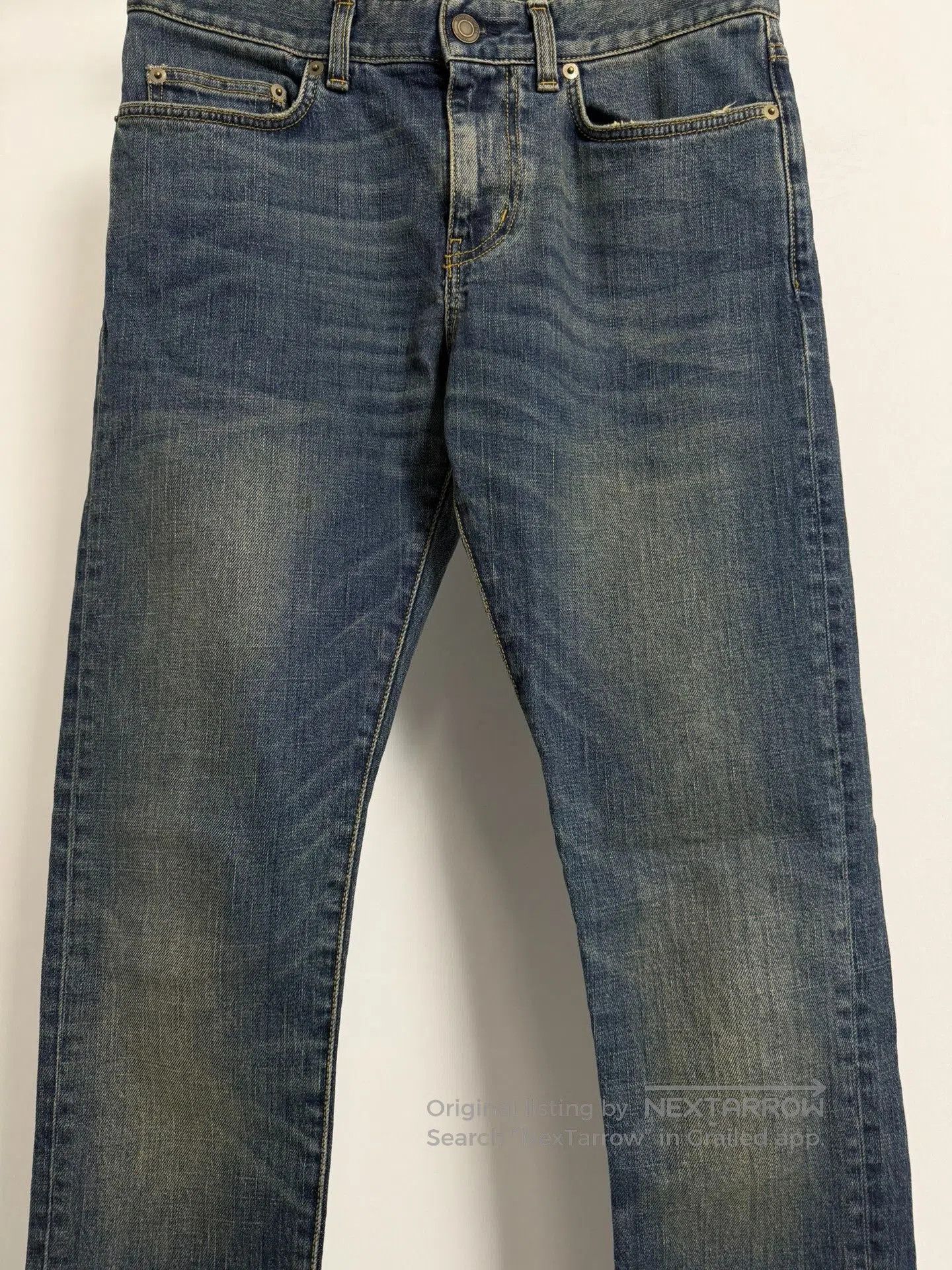 Saint Laurent Paris Saint Laurent Blue Washed Denim Jeans. Size US 29 - 3 Thumbnail