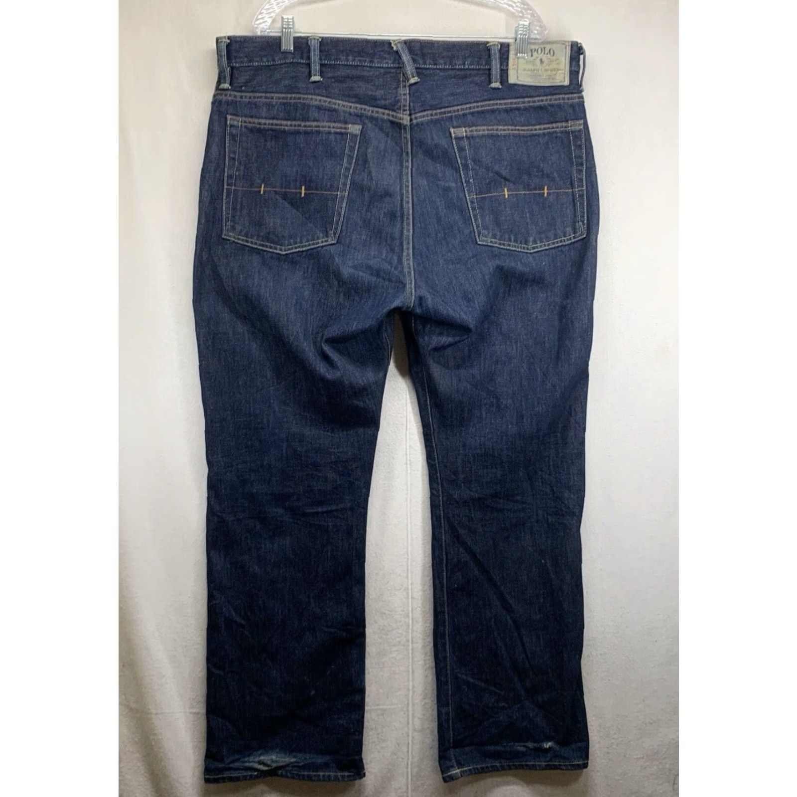 Polo Ralph Lauren Polo Ralph Lauren Mens Jeans 38x30 Straight Relaxed Fit Cotton Denim Blue Designer 67 Style Size US M / EU 48-50 / 2 - 2 Thumbnail