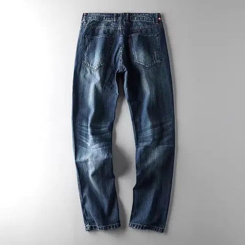 Jean Covered Ripped Straight Leg Wash Denim Trousers Size US 32 / EU 48 - 8 Thumbnail