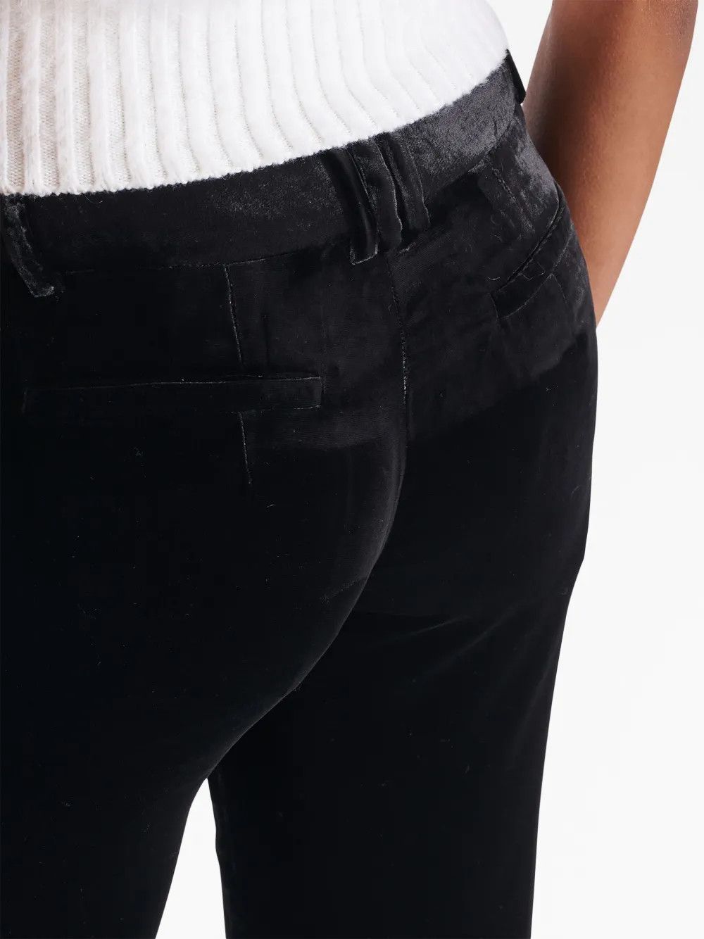 Balmain o1y0625 Velvet Casual Pant in Black Size 30" / US 8 / IT 44 - 4 Thumbnail