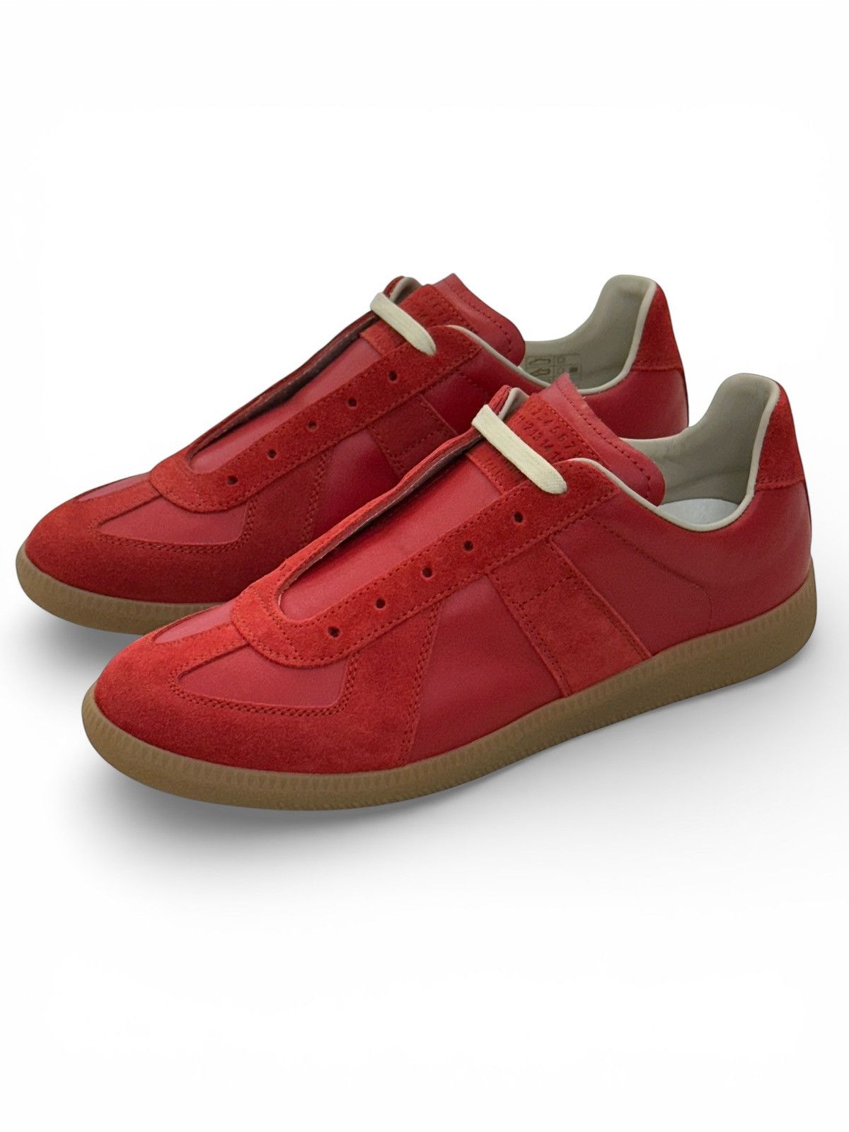 Maison Margiela Maison Margiela ReplicaRed Gum Leather Suede Low (Sz7 (40) Size US 7 / EU 40 - 3 Thumbnail