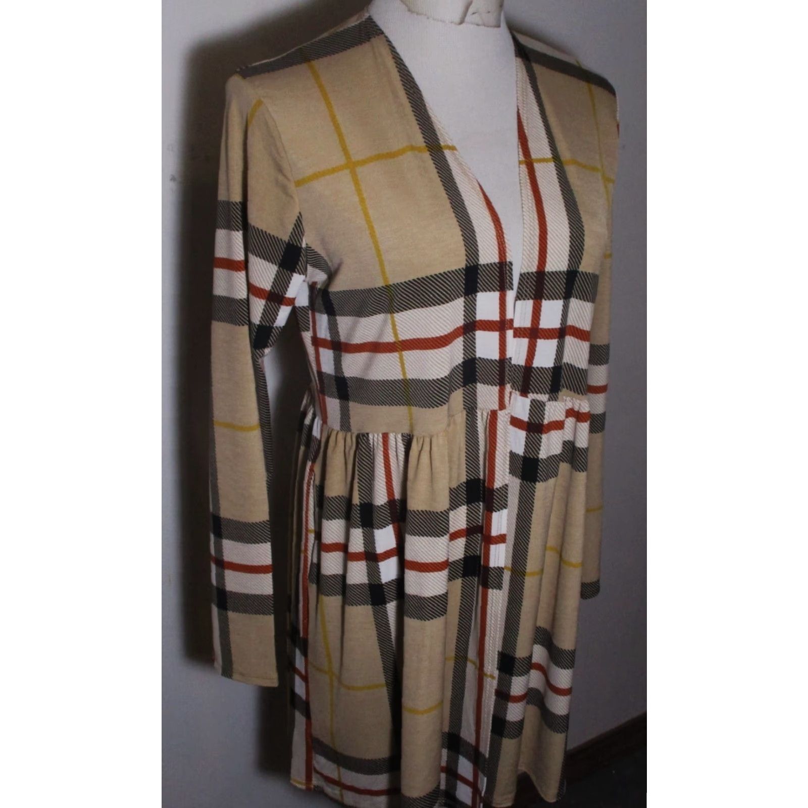 Vintage HEIMISH Women's Cardigan Duster Wrap Tan Long Sleeve Size S NWT Size S / US 4 / IT 40 - 3 Thumbnail