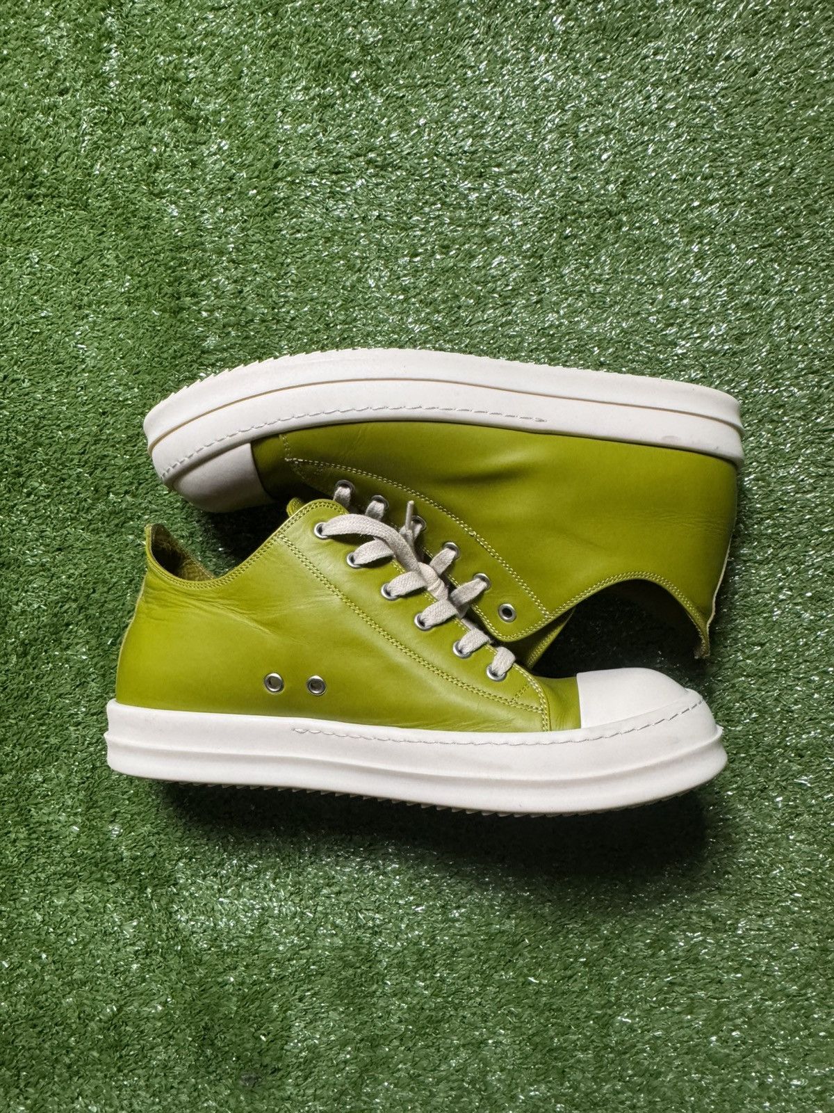Rick Owens Rick Owens Ramones Low Lime Green Sneakers Size US 9 / EU 42 - 4 Thumbnail