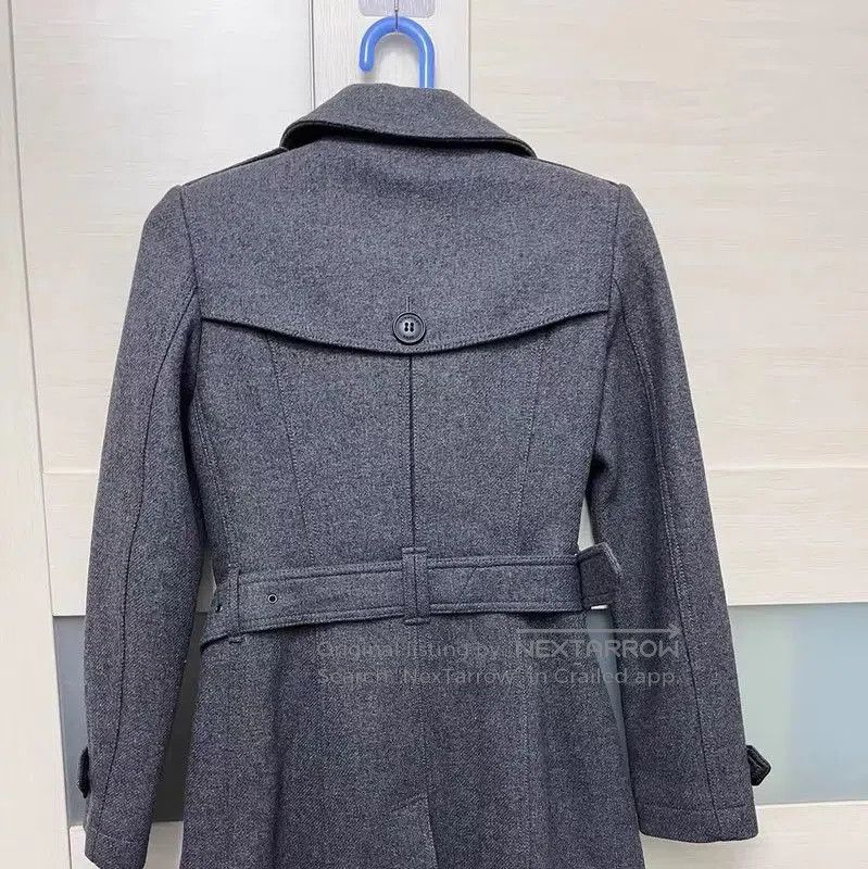 Burberry Burberry Gray Wool Double-Breasted Winter Coat. Size M / US 6-8 / IT 42-44 - 2 Thumbnail