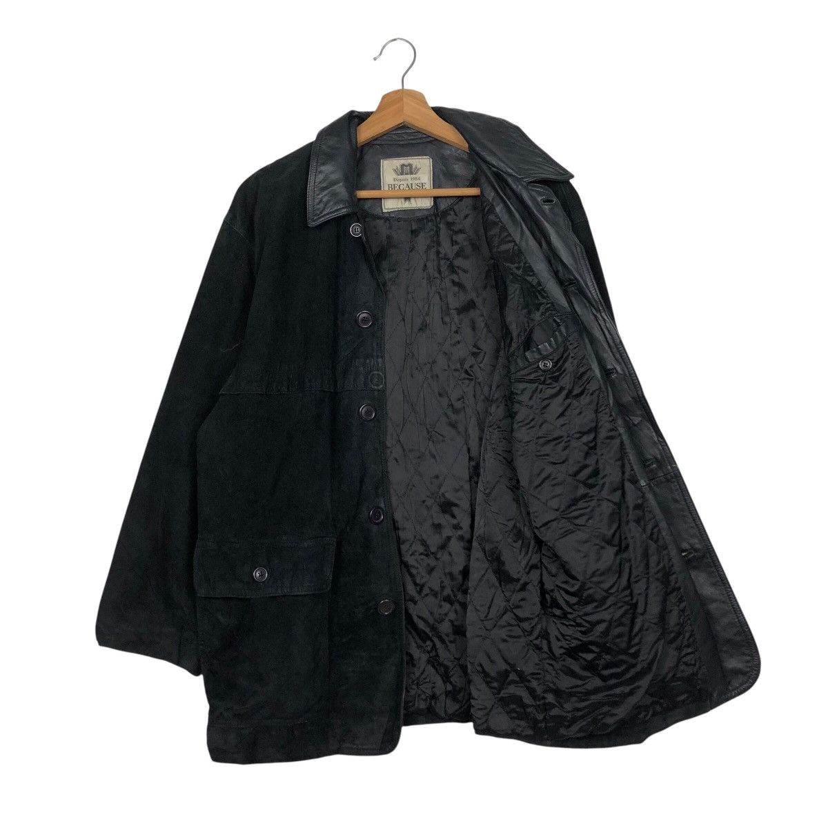 Japanese Brand 📌Vintage Leather Jacket Depuis 1984 Because Issey Miyake Size US M / EU 48-50 / 2 - 12 Thumbnail