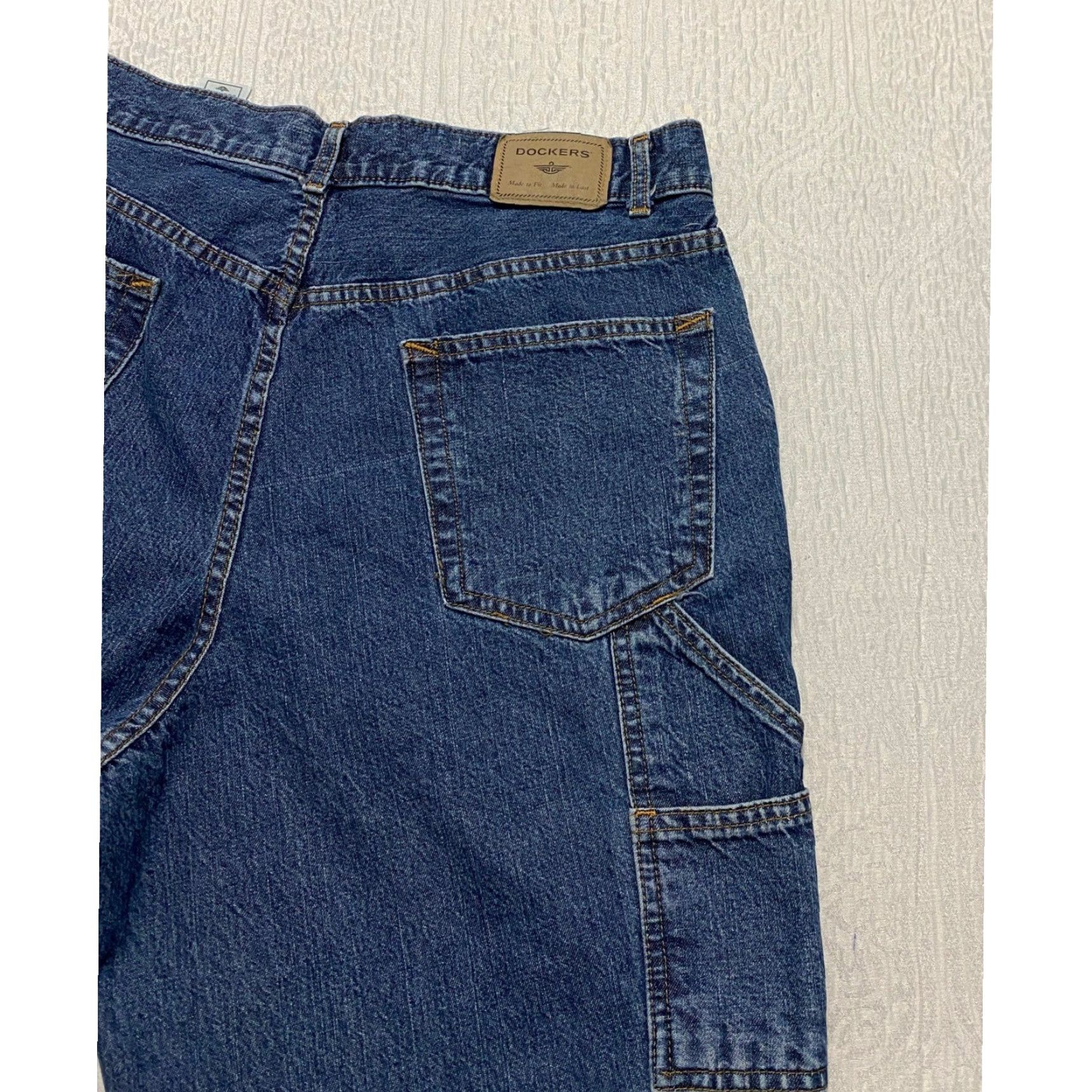 Dockers VINTAGE Dockers Jeans Carpenter Men 36 34 Blue Relaxed Denim 5-Pocket Design Size US 36 / EU 52 - 2 Thumbnail