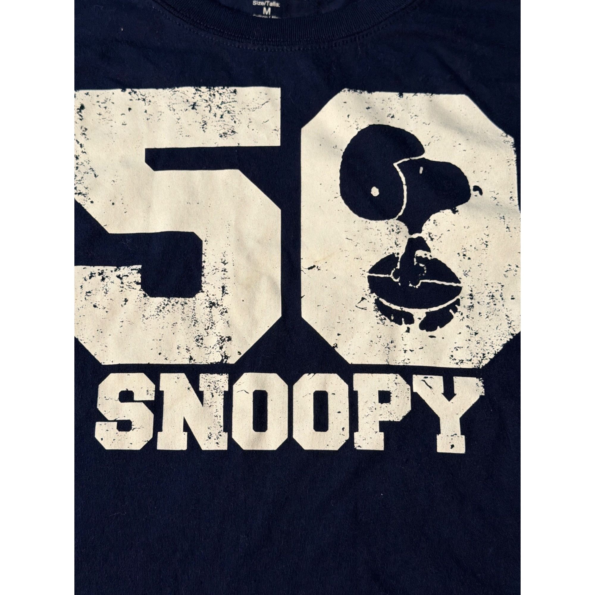 Peanuts Peanuts Snoopy Navy Blue Graphic T-Shirt 50 Football Cropped Size M / US 6-8 / IT 42-44 - 2 Thumbnail