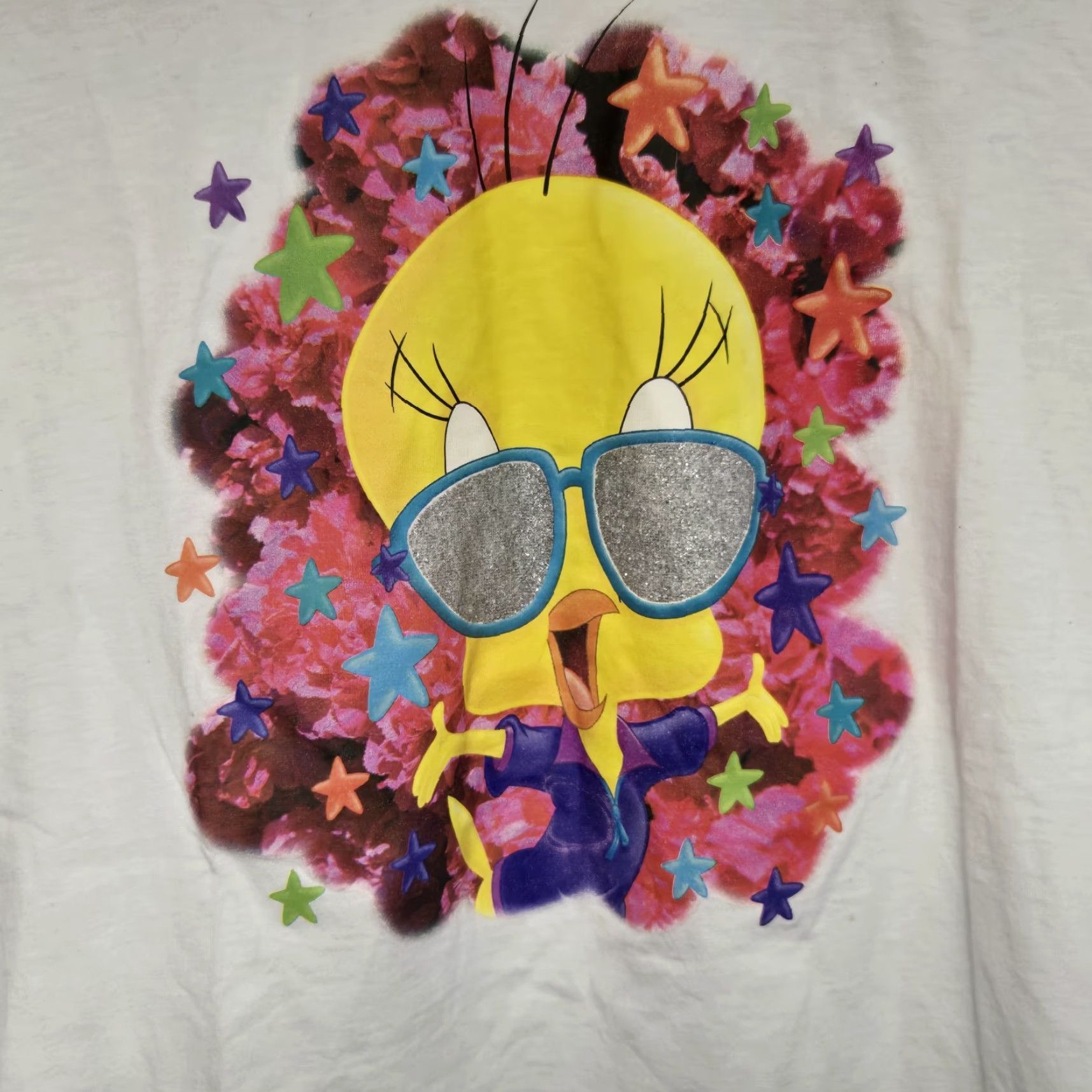 Vintage VINTAGE Looney Tunes Tweety Bird T-Shirt Size XL Men 90s White Cotton Short Sleeve Crew Neck Graphic Print 1997 Size US XL / EU 56 / 4 - 4 Thumbnail