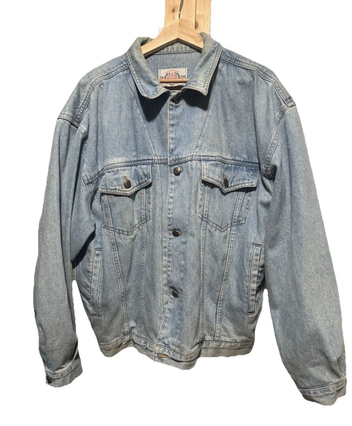 Bugle Boy Vintage Bugle Boy Light Wash Denim Trucker Jacket XL 90s Size US XL / EU 56 / 4 - 2 Thumbnail