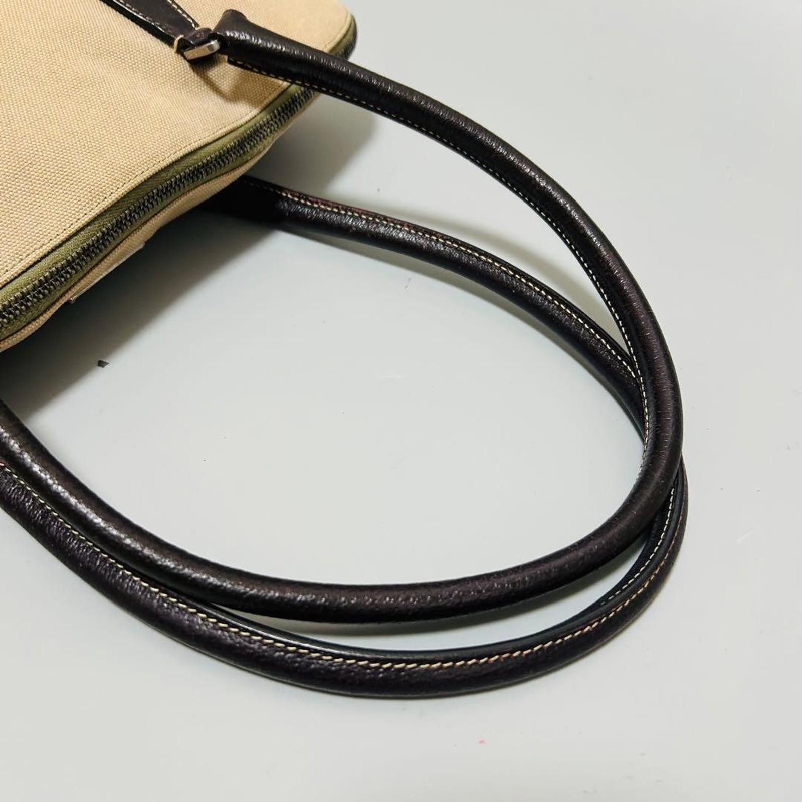 Prada Prada - Beige and Black Canvas Tote Bag Size ONE SIZE - 6 Thumbnail