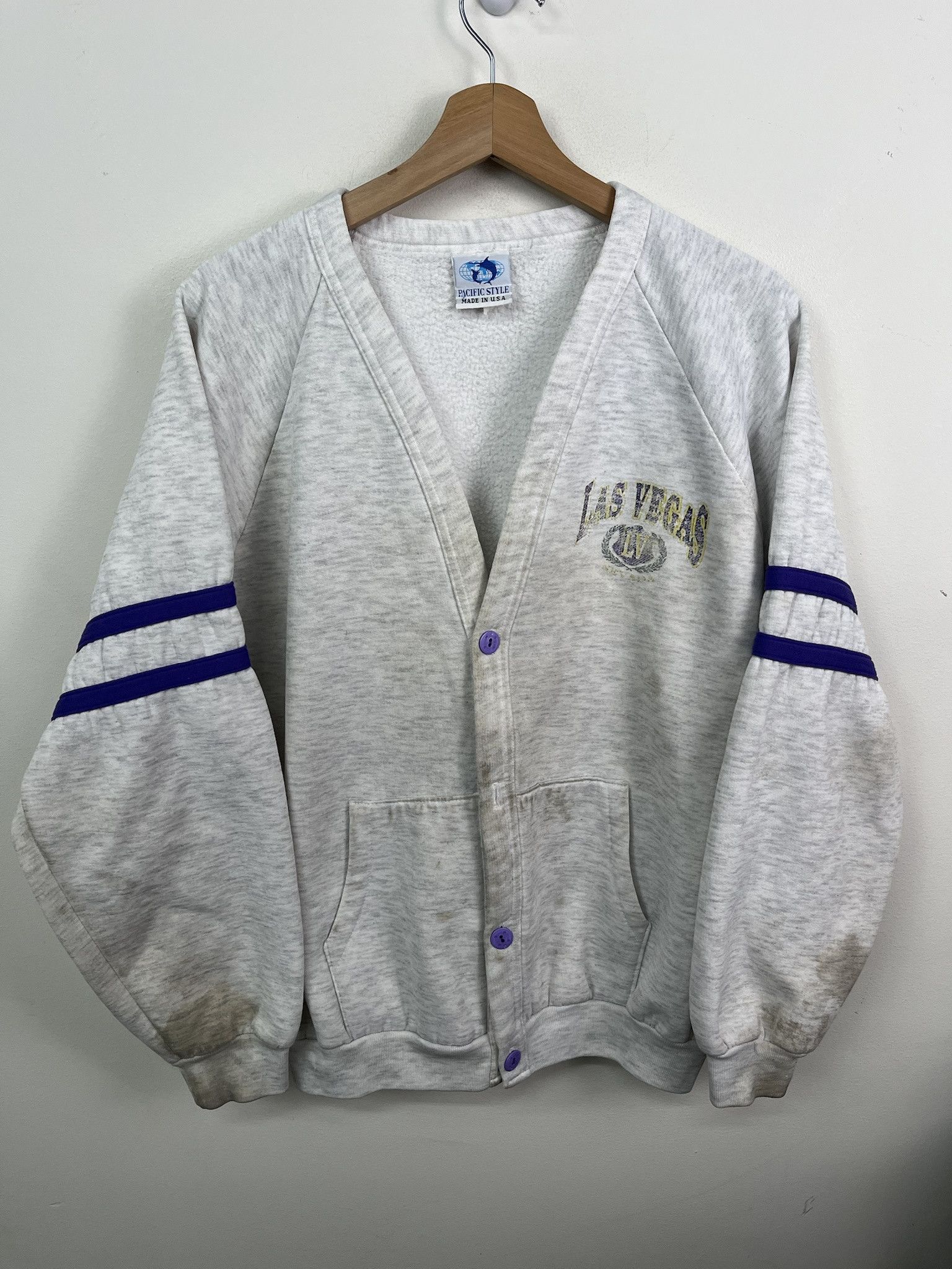 Vacation Vintage 1990s Las Vegas Cardigan Sweatshirt SIze L Size US L / EU 52-54 / 3 - 1 Thumbnail