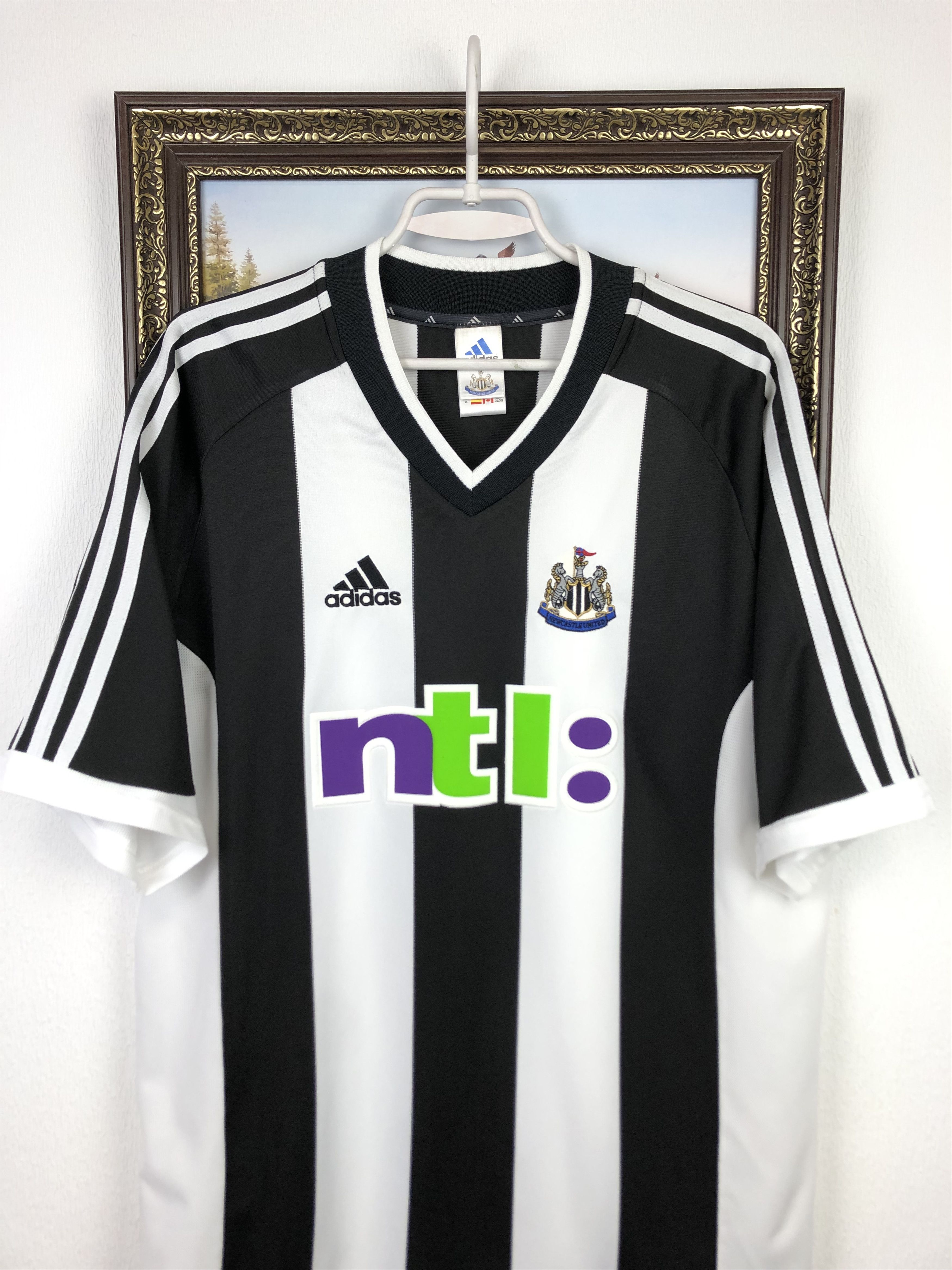 Adidas Newcastle United football shirt 2001 Soccer Adidas Tee Hype Size US XL / EU 56 / 4 - 2 Thumbnail