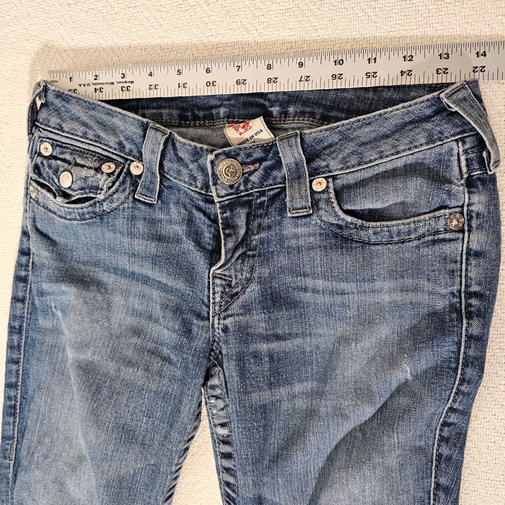 True Religion VINTAGE True Religion Jeans Woman Skinny Low Rise 27 Blue 5-Pocket Denim 33in Inseam Womens Jeans Size 27" / US 4 / IT 40 - 5 Thumbnail